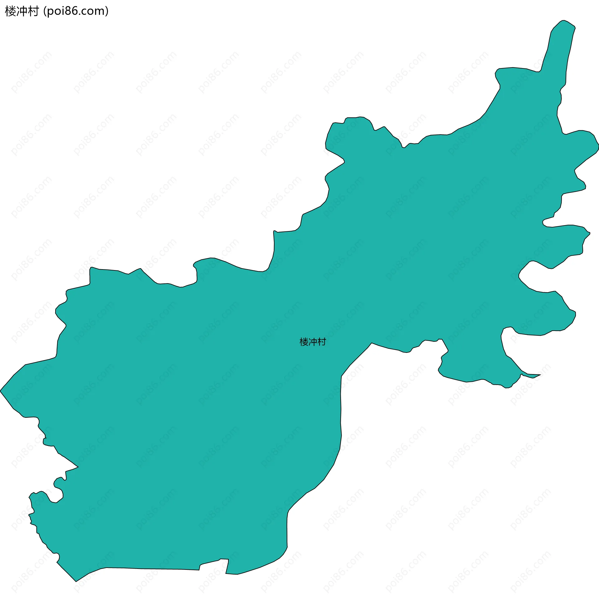 楼冲村边界地图