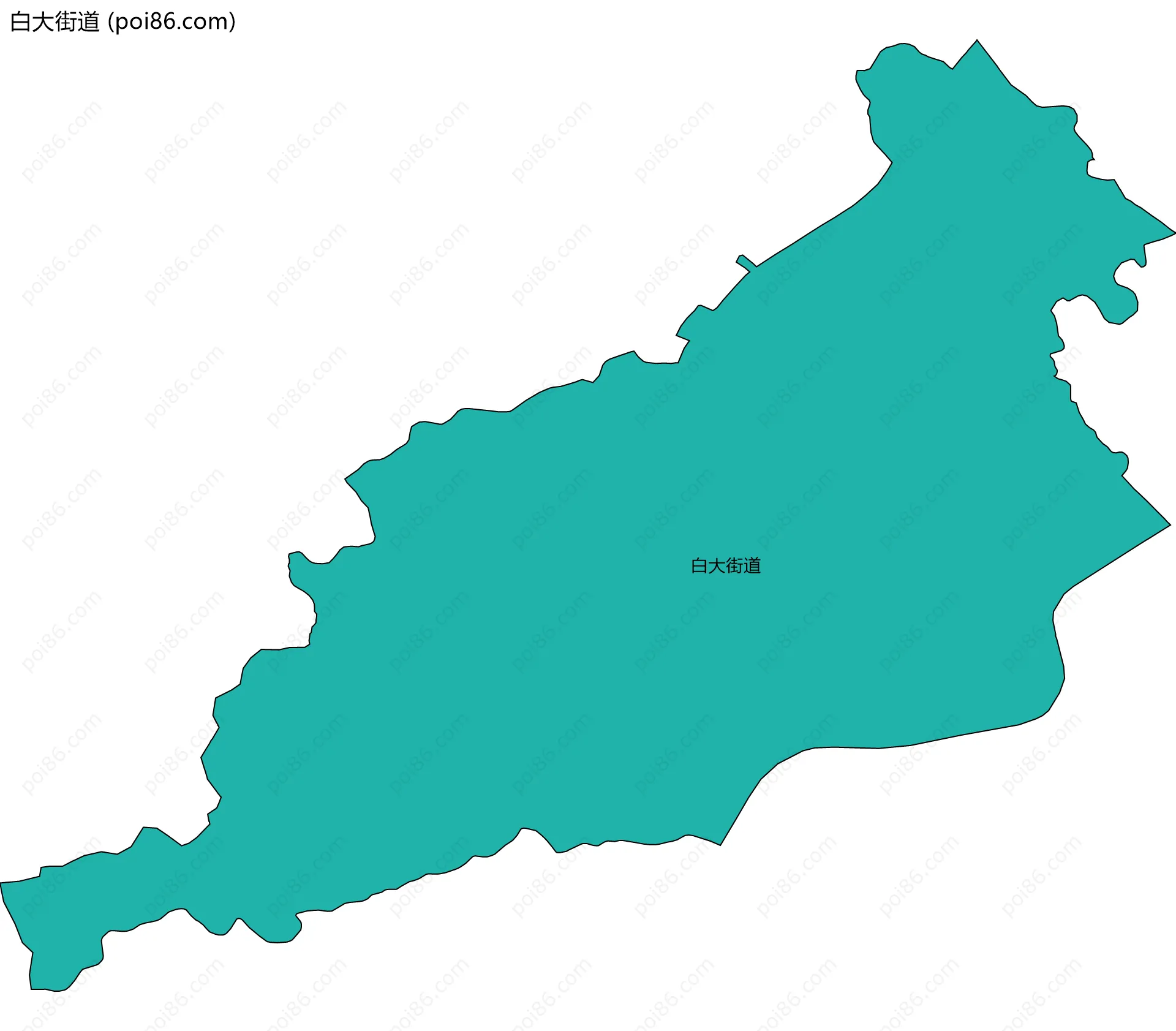 白大街道边界地图