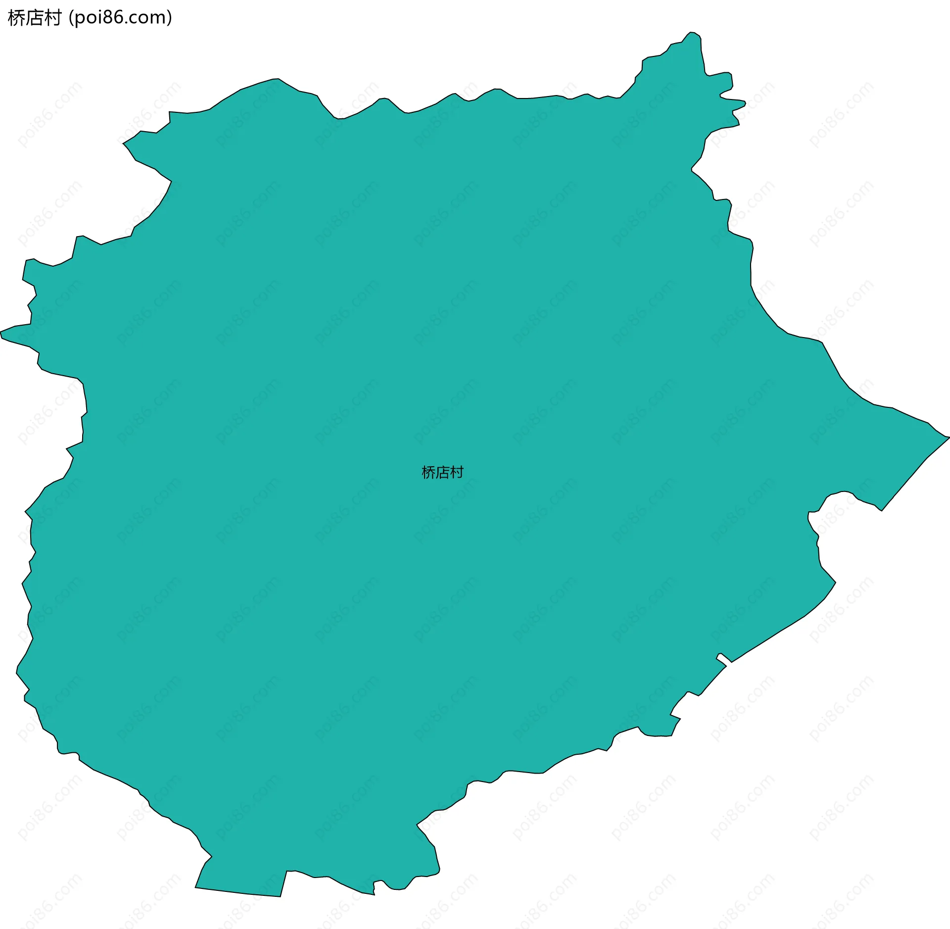 桥店村边界地图