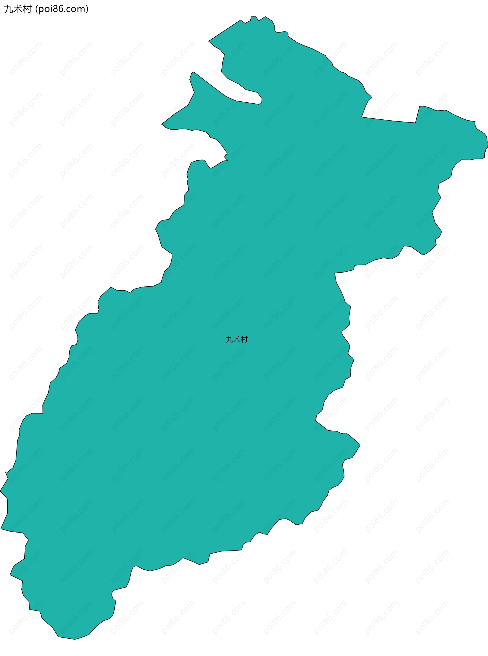 九术村边界地图