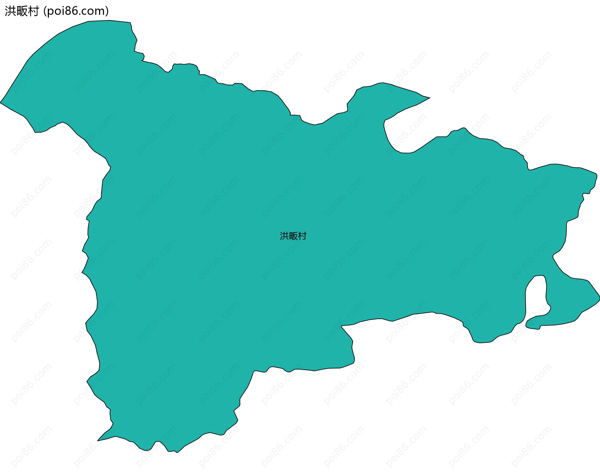 洪畈村边界地图