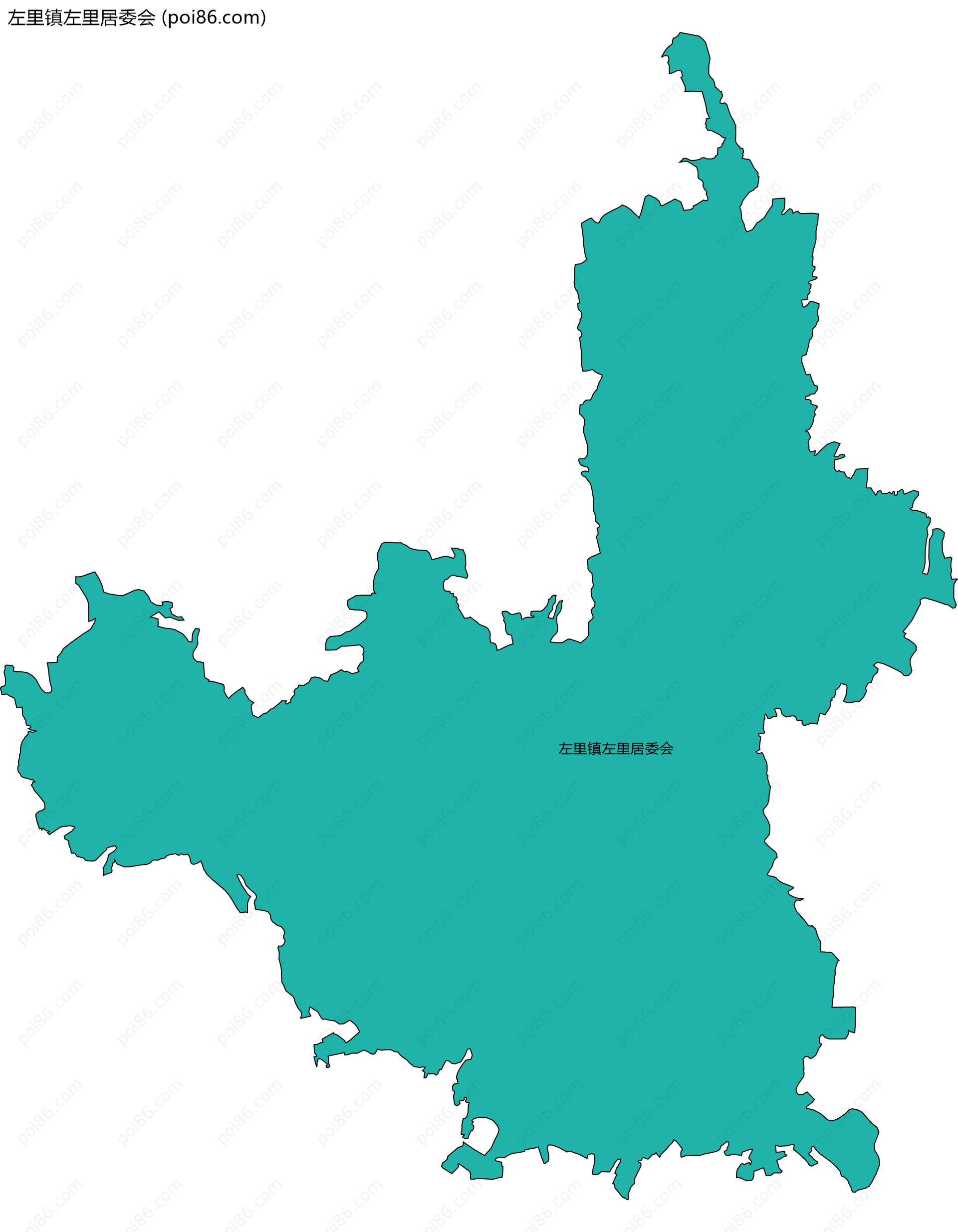 左里镇左里居委会边界地图