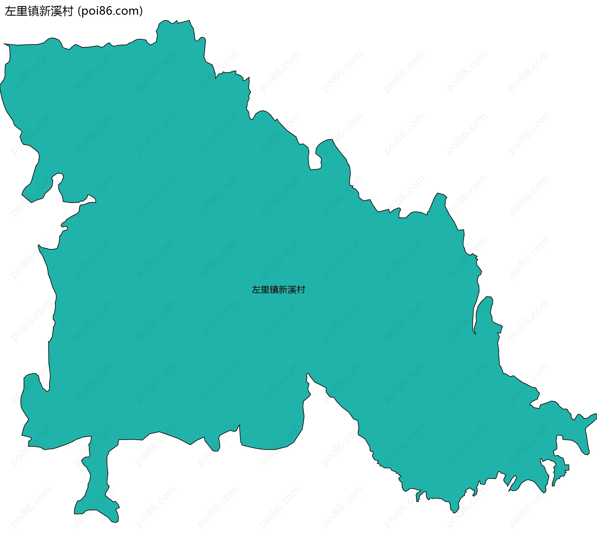 左里镇新溪村边界地图