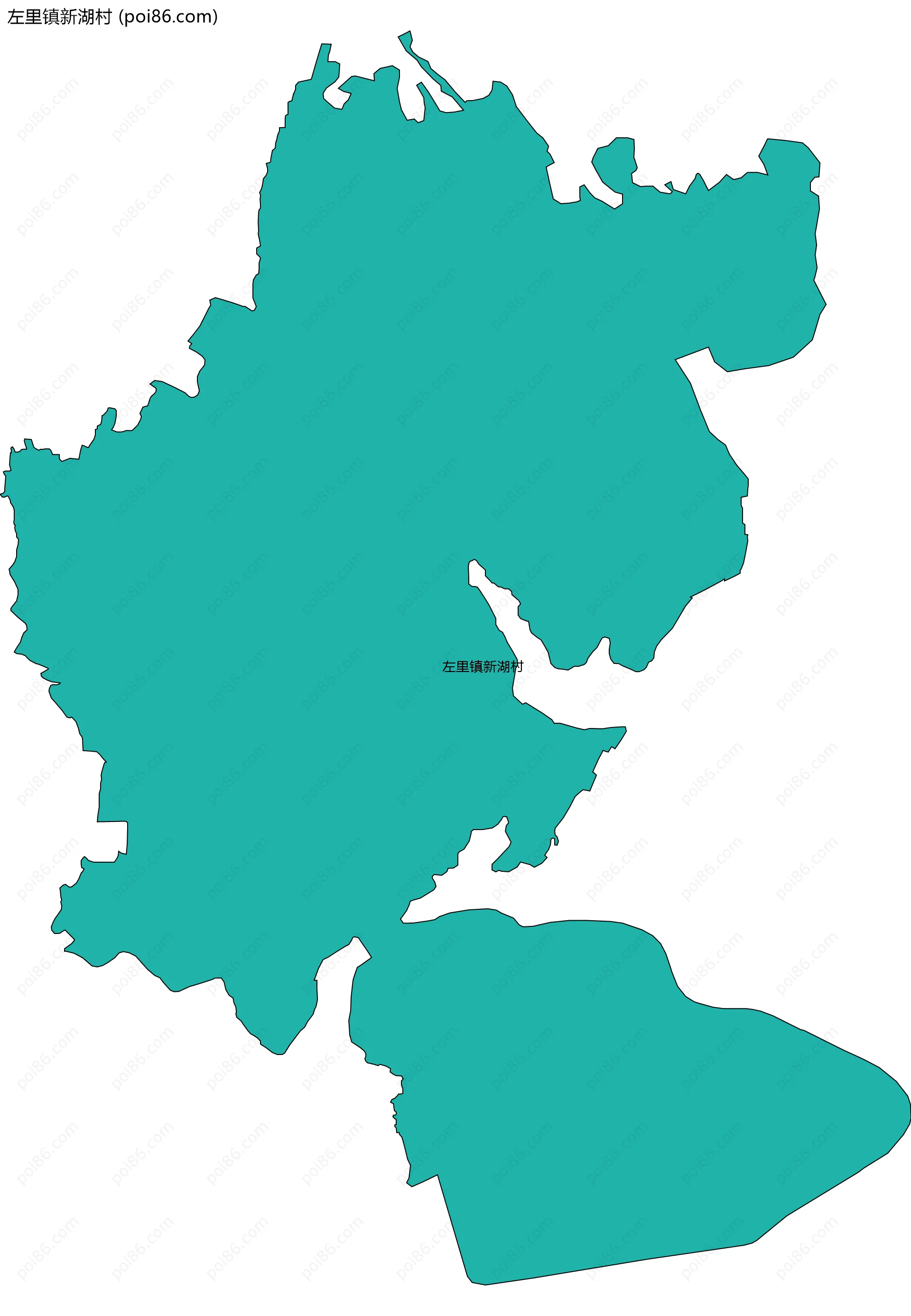 左里镇新湖村边界地图