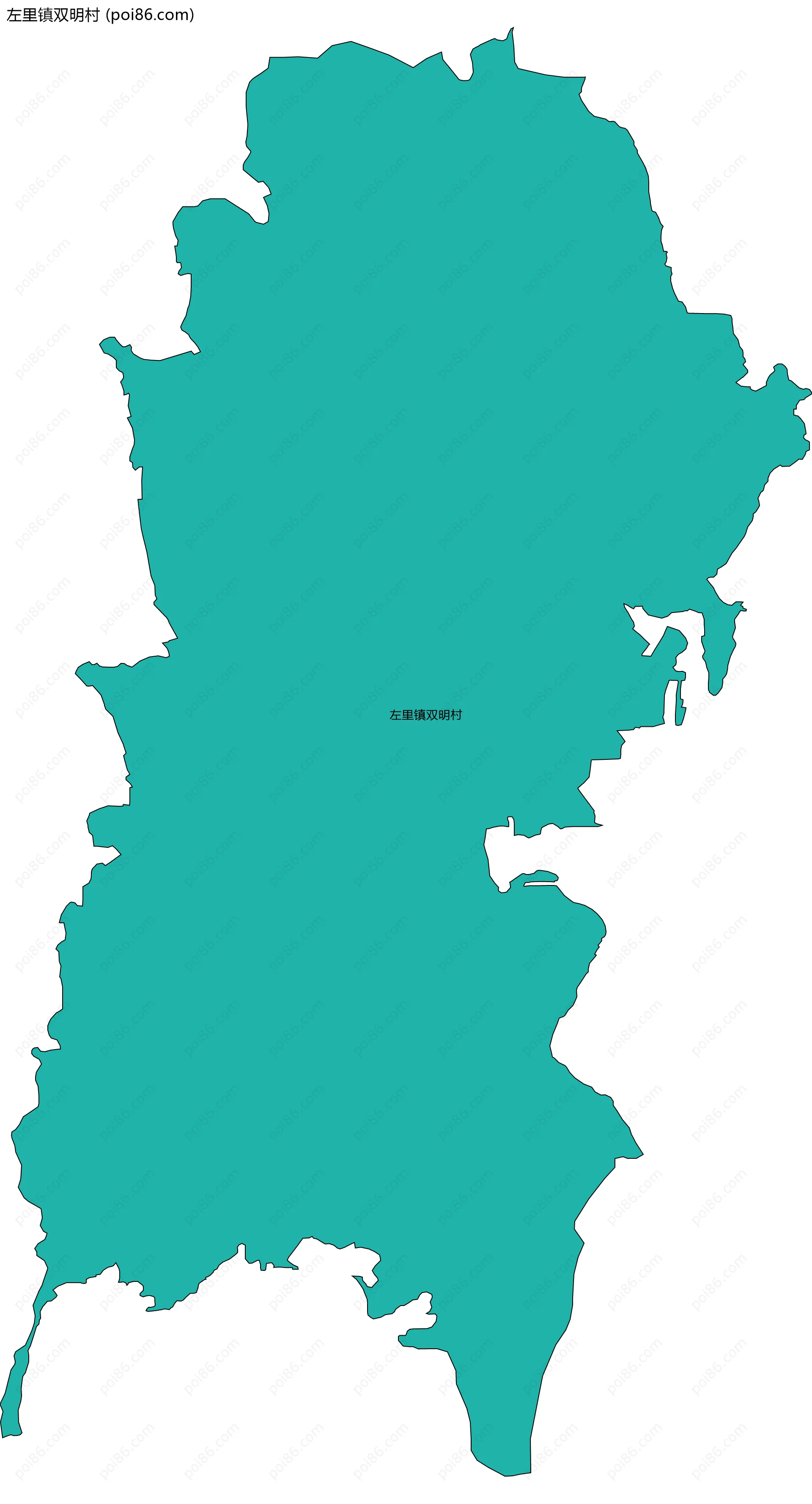 左里镇双明村边界地图