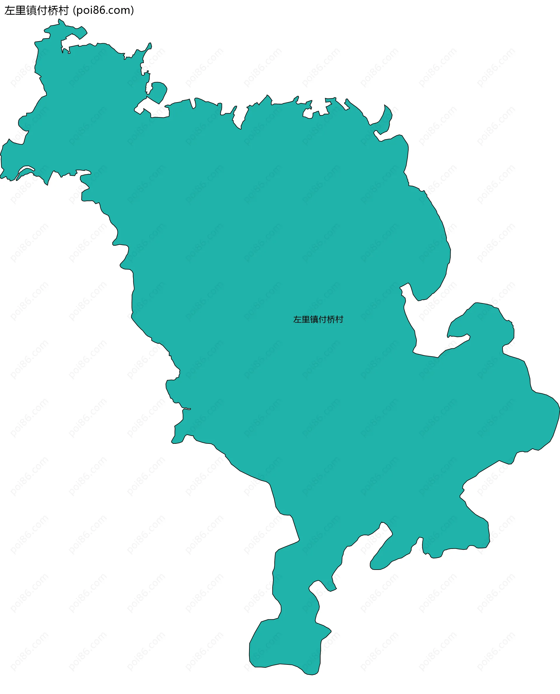 左里镇付桥村边界地图