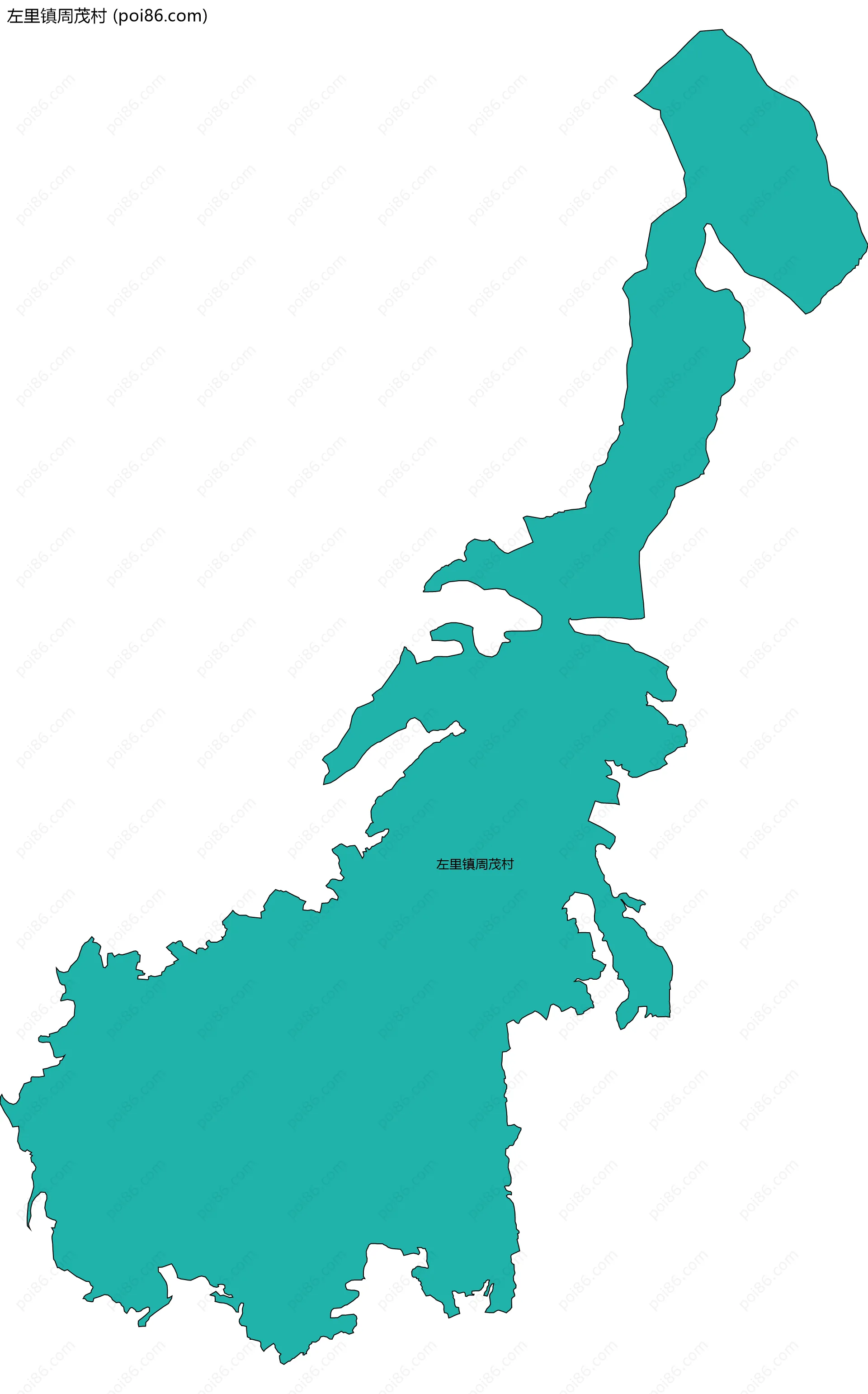 左里镇周茂村边界地图