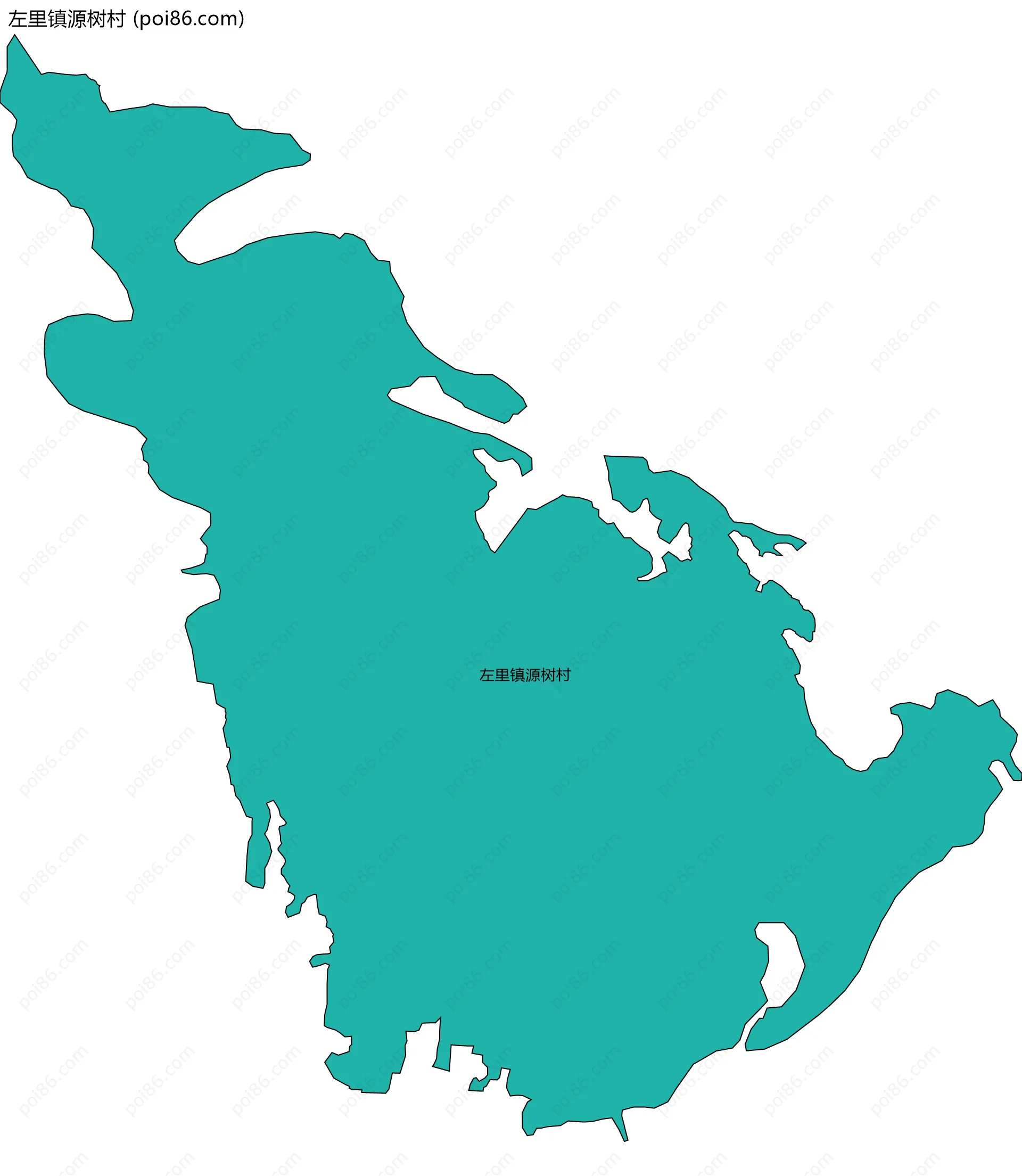 左里镇源树村边界地图