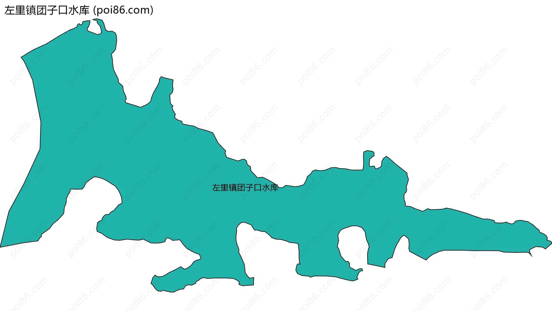 左里镇团子口水库边界地图