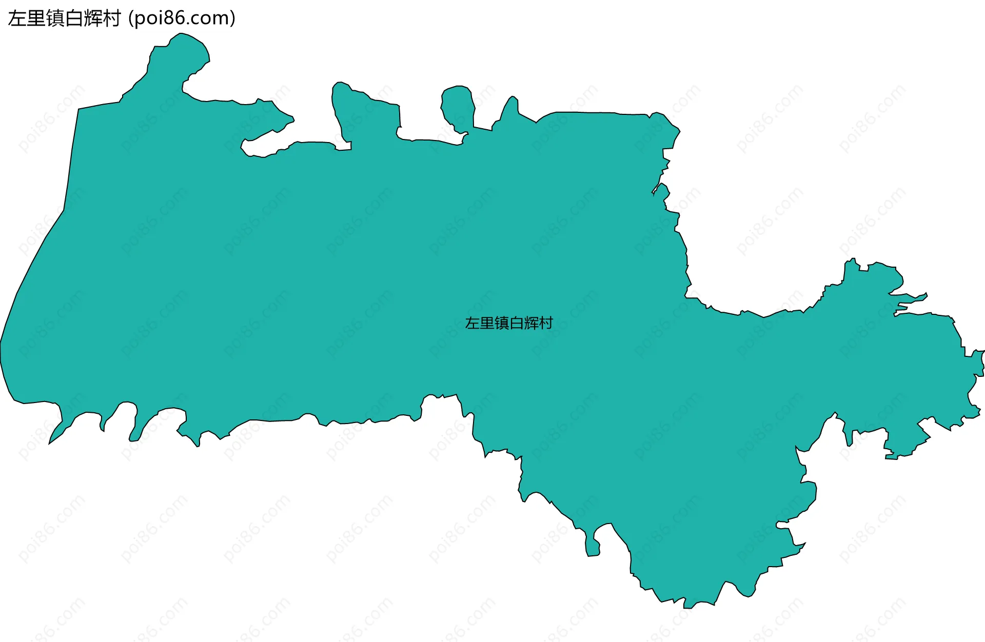 左里镇白辉村边界地图