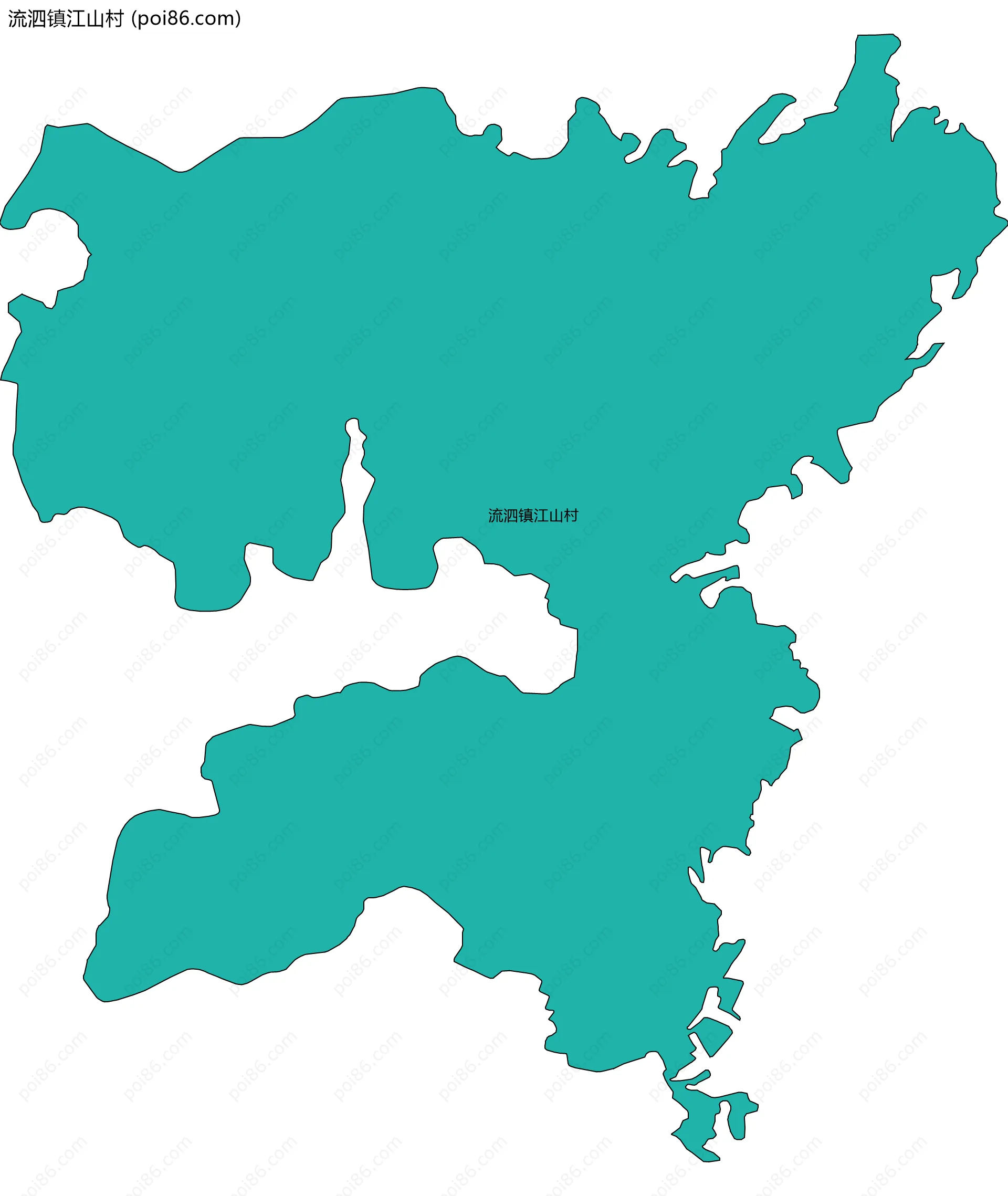 流泗镇江山村边界地图