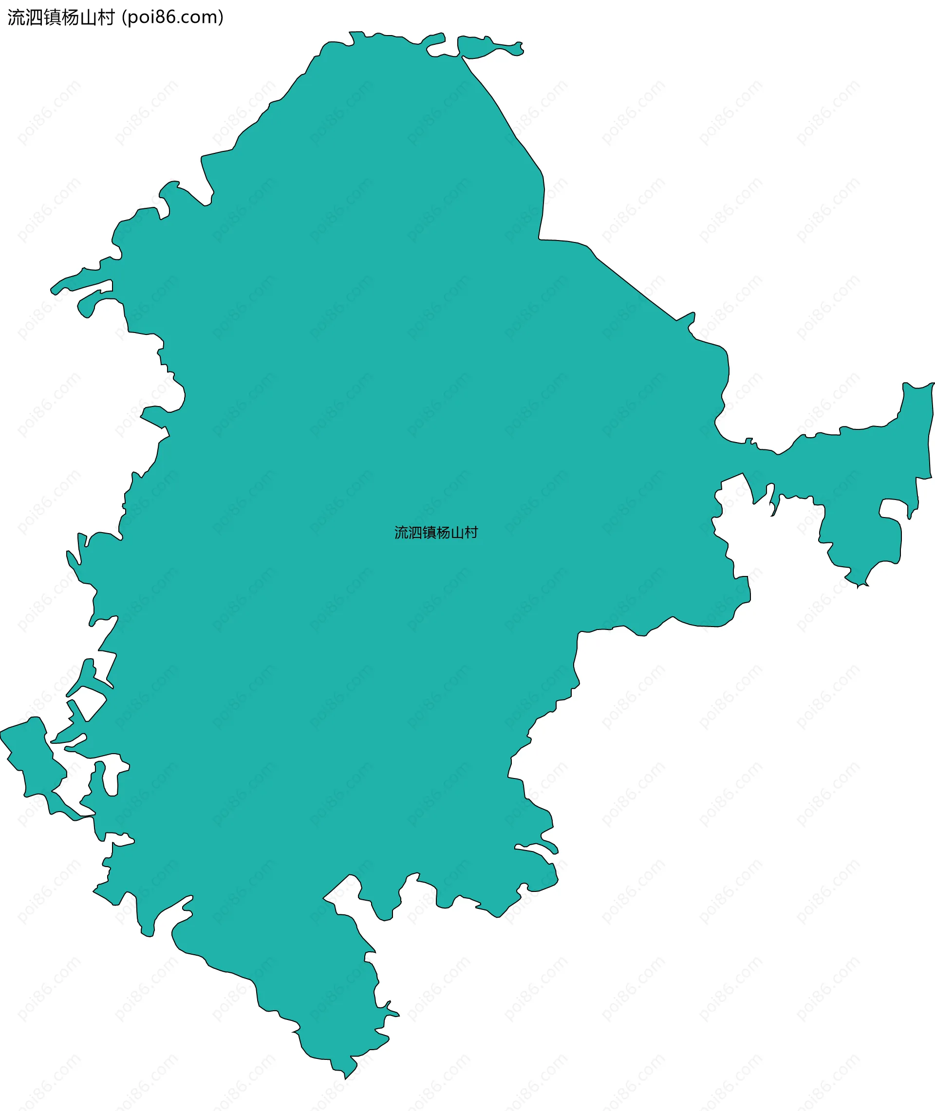 流泗镇杨山村边界地图