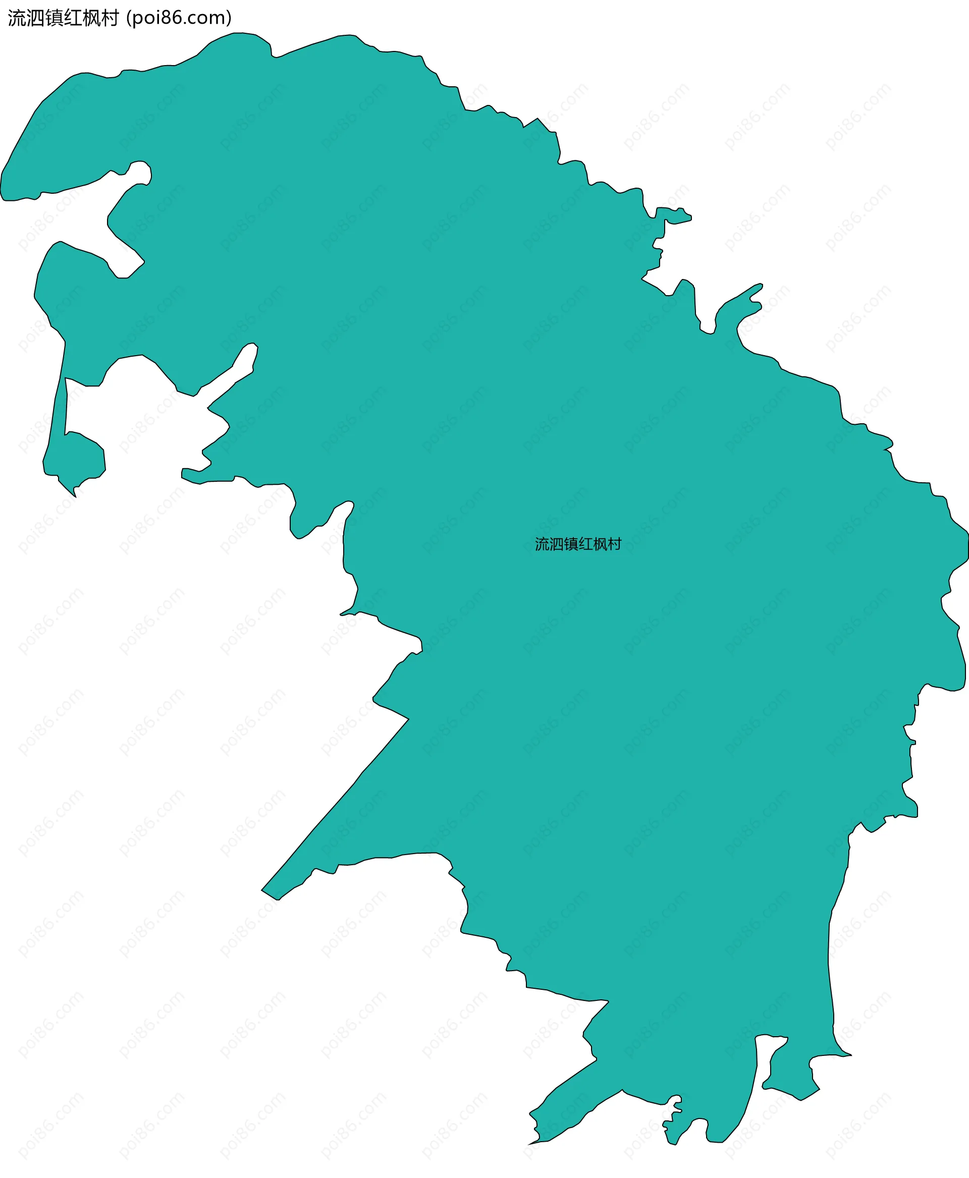 流泗镇红枫村边界地图