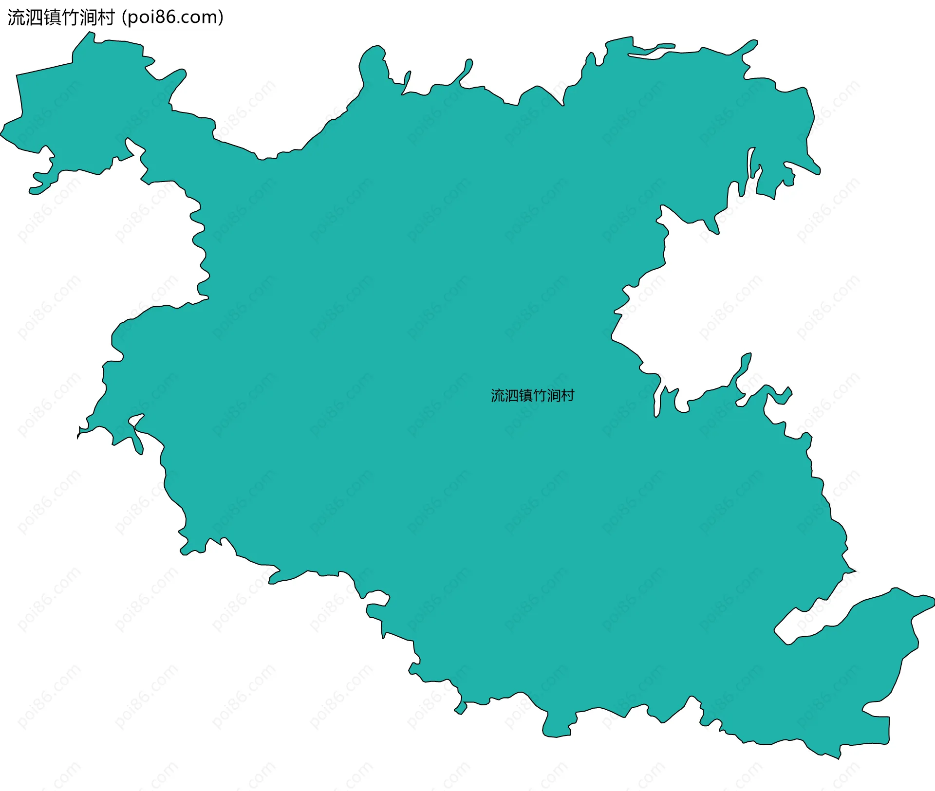 流泗镇竹涧村边界地图