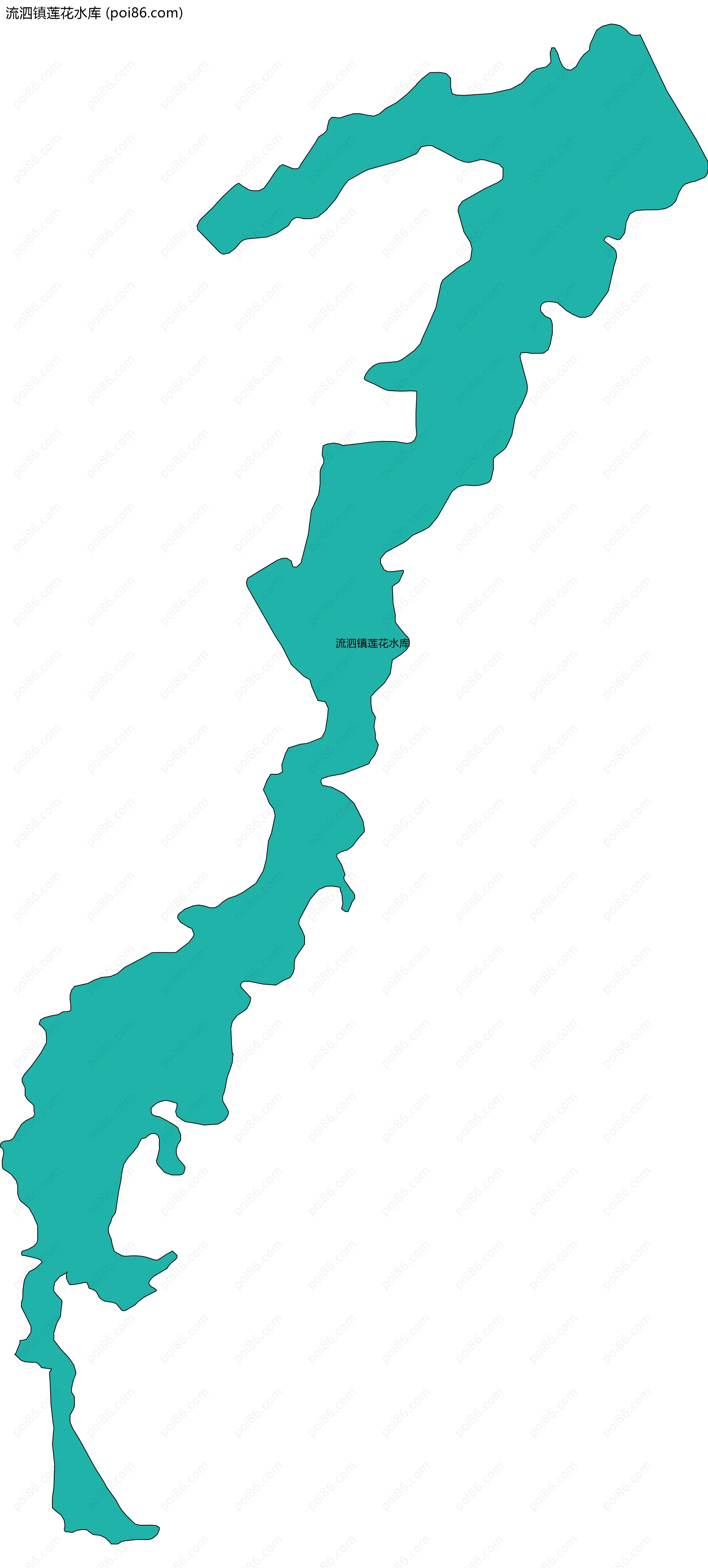 流泗镇莲花水库边界地图
