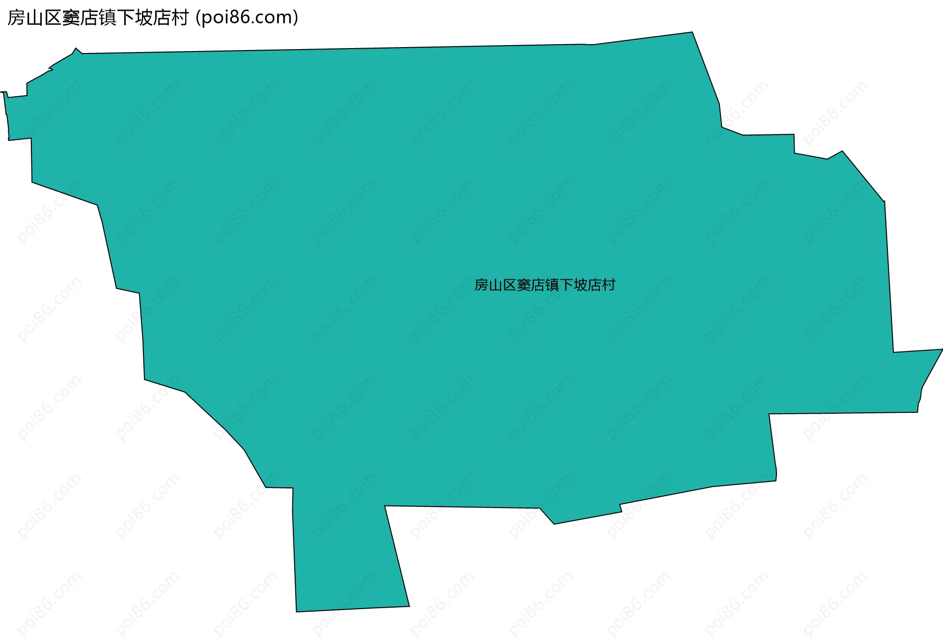 房山区窦店镇下坡店村边界地图