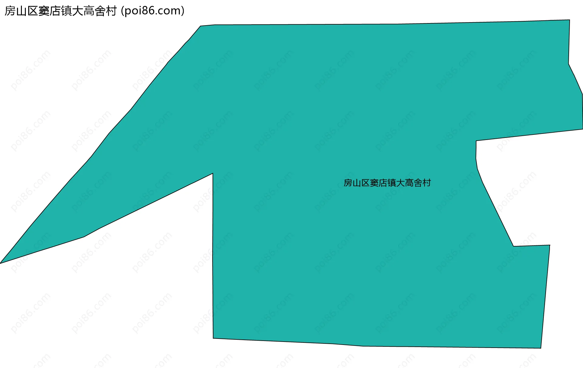 房山区窦店镇大高舍村边界地图