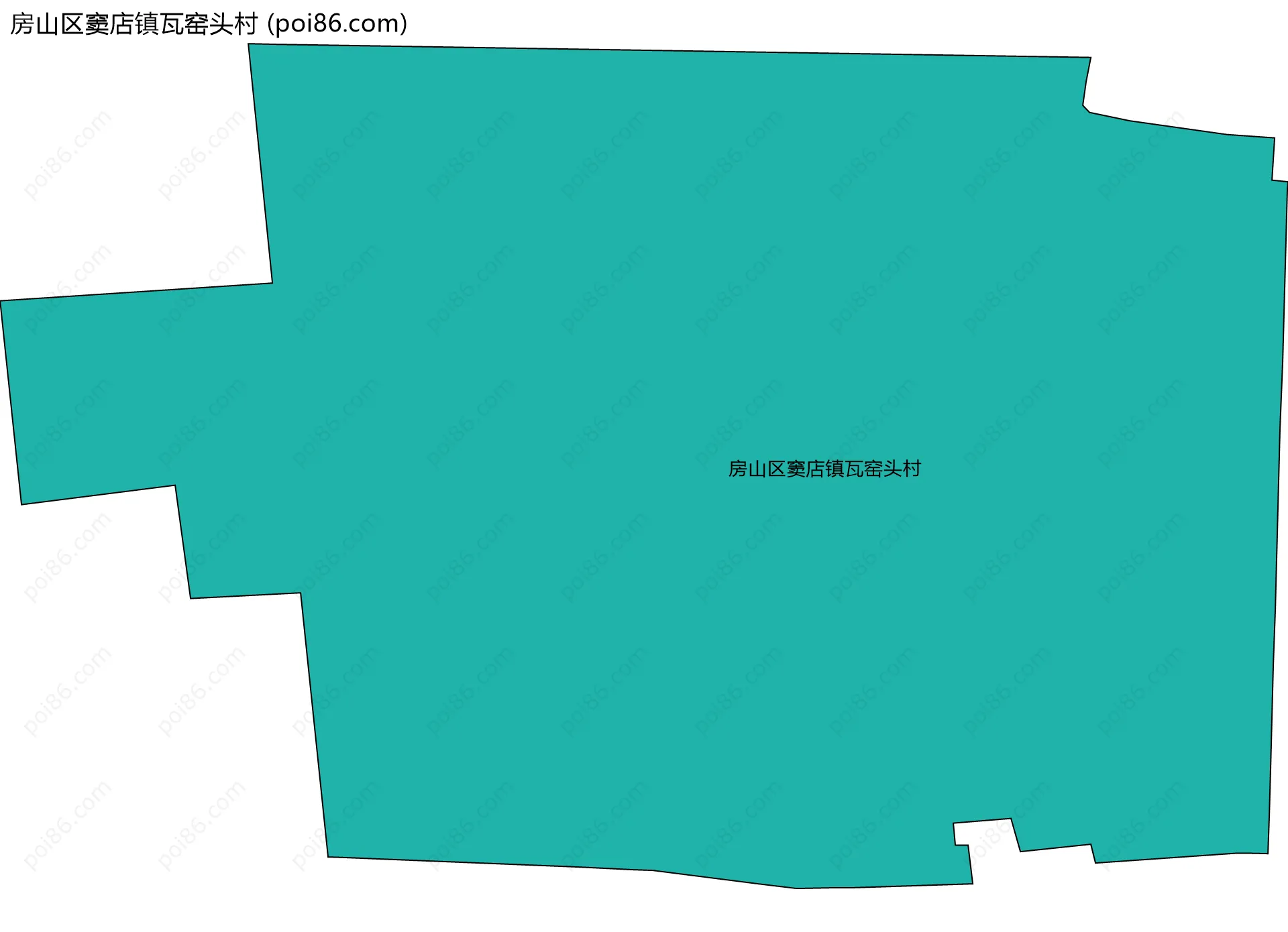 房山区窦店镇瓦窑头村边界地图