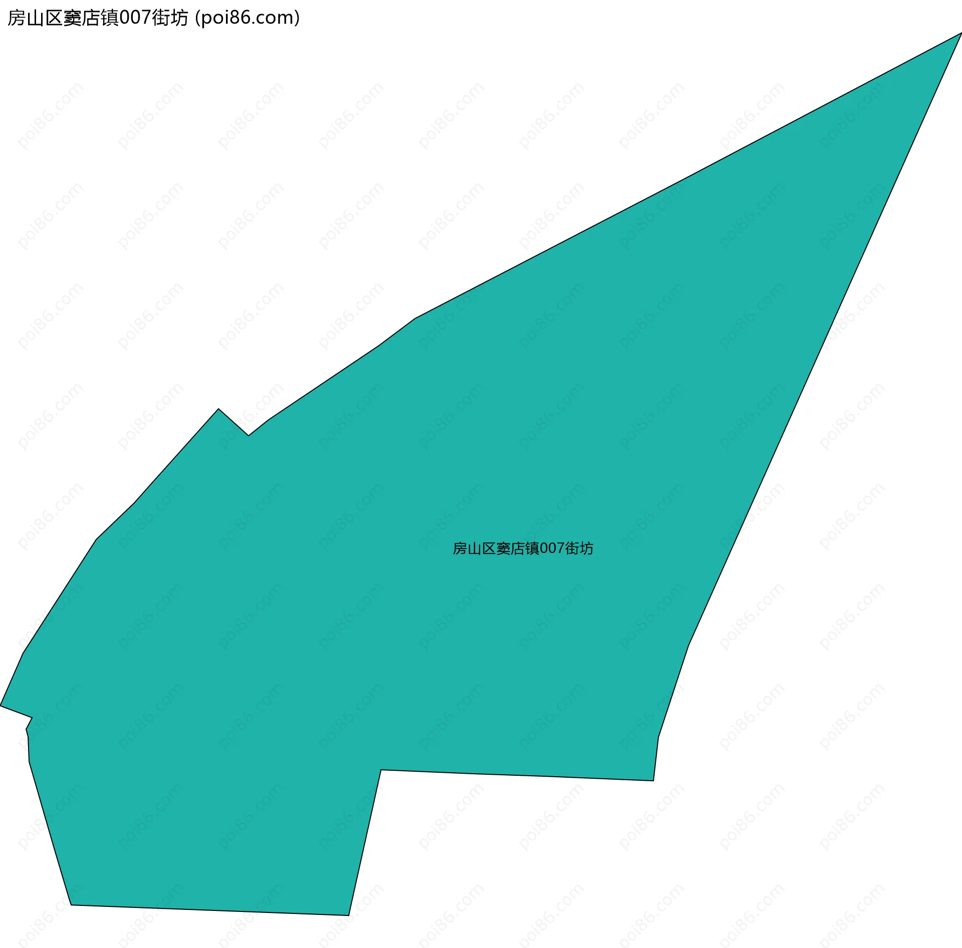 房山区窦店镇007街坊边界地图