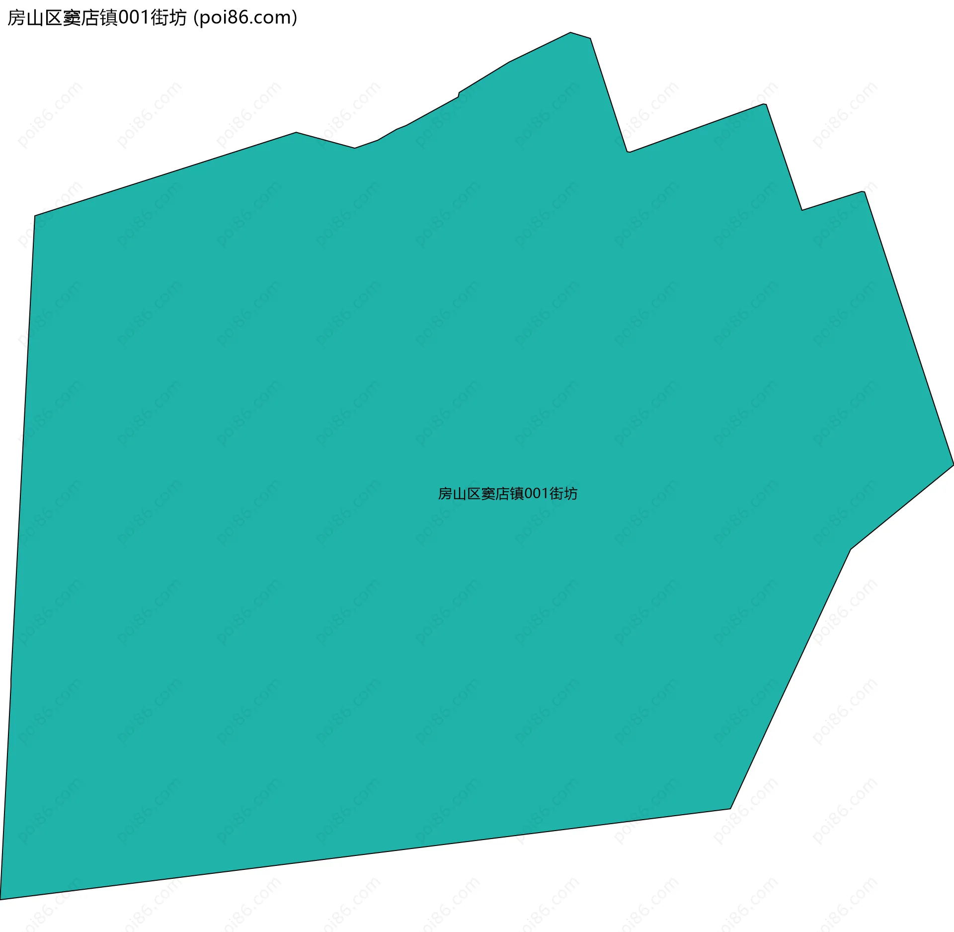 房山区窦店镇001街坊边界地图
