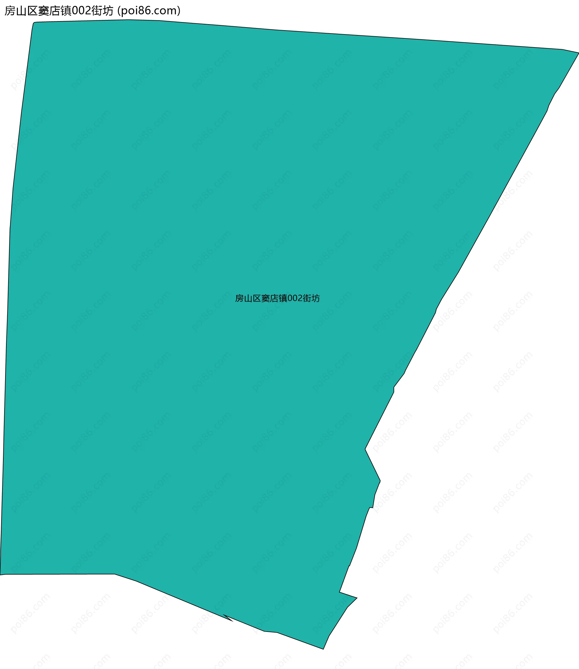 房山区窦店镇002街坊边界地图