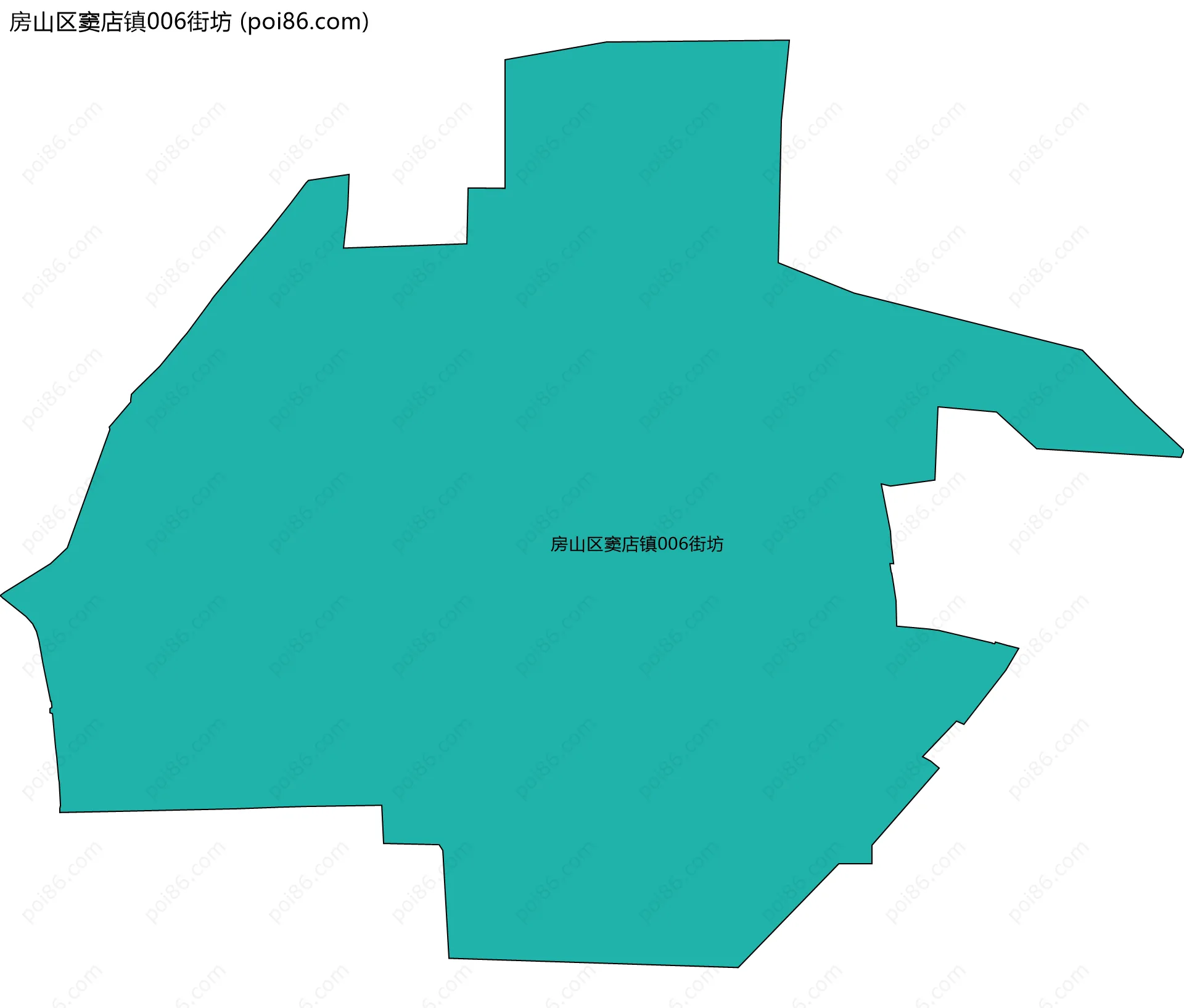 房山区窦店镇006街坊边界地图