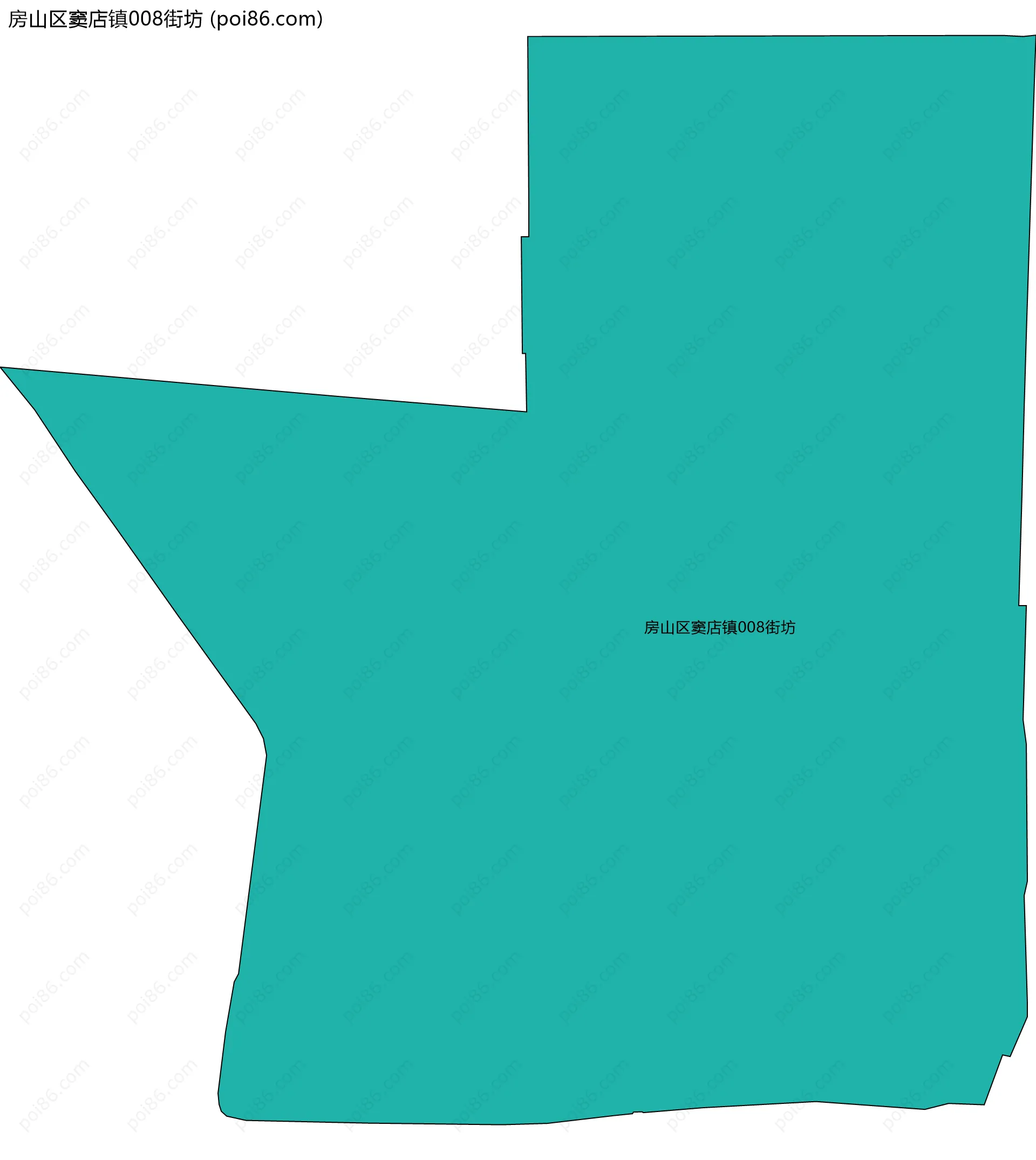 房山区窦店镇008街坊边界地图