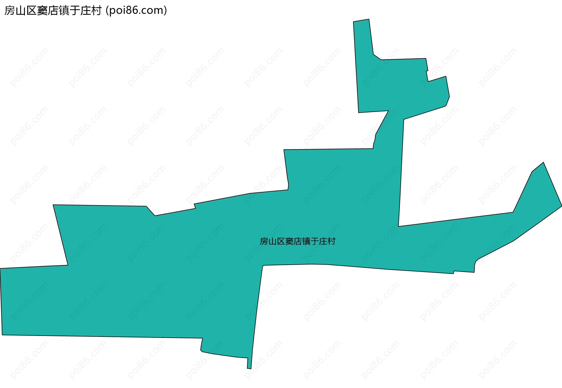 房山区窦店镇于庄村边界地图