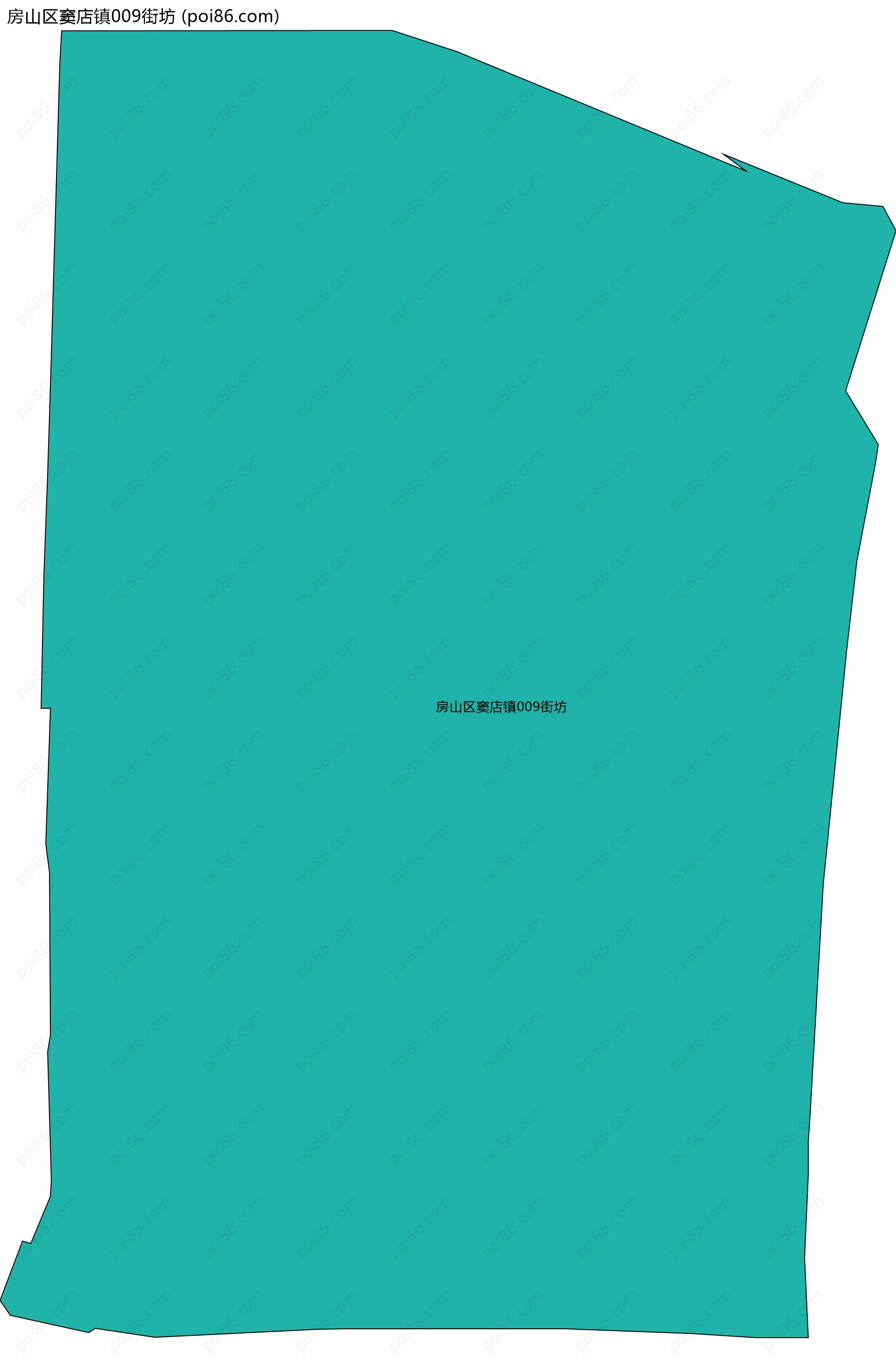 房山区窦店镇009街坊边界地图
