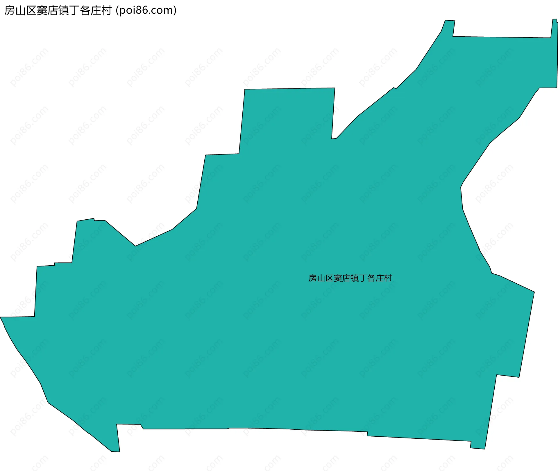 房山区窦店镇丁各庄村边界地图