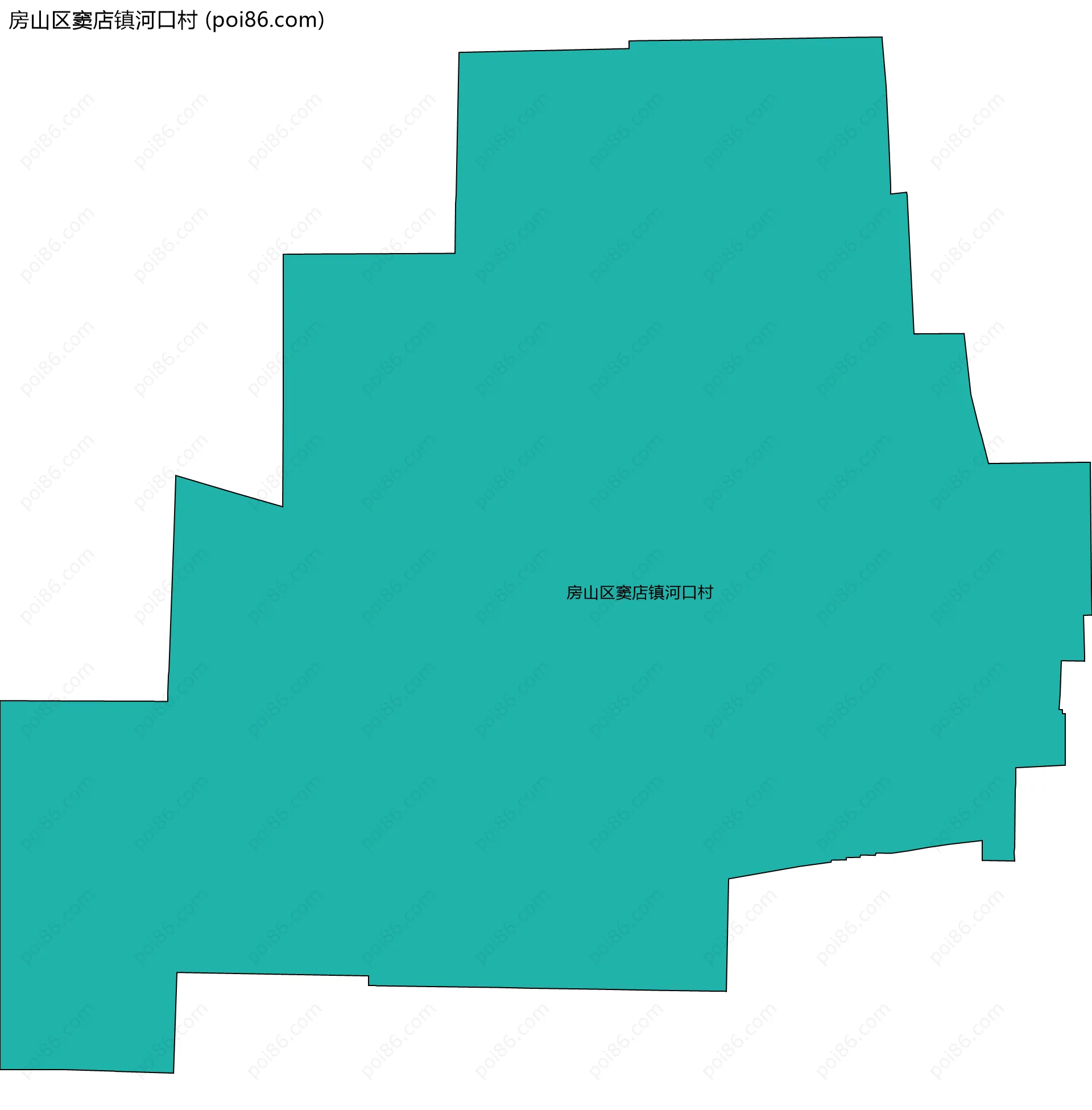房山区窦店镇河口村边界地图