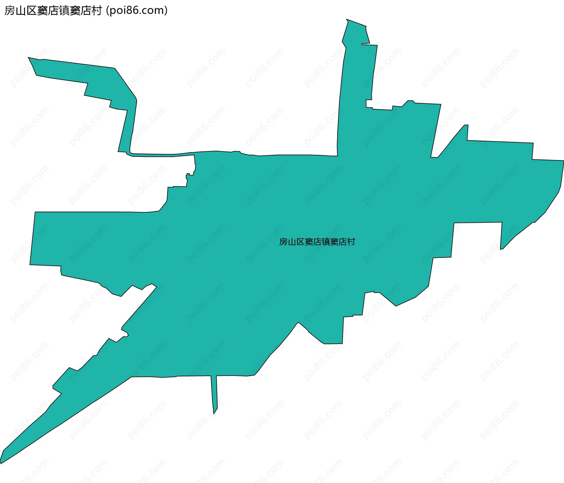 房山区窦店镇窦店村边界地图