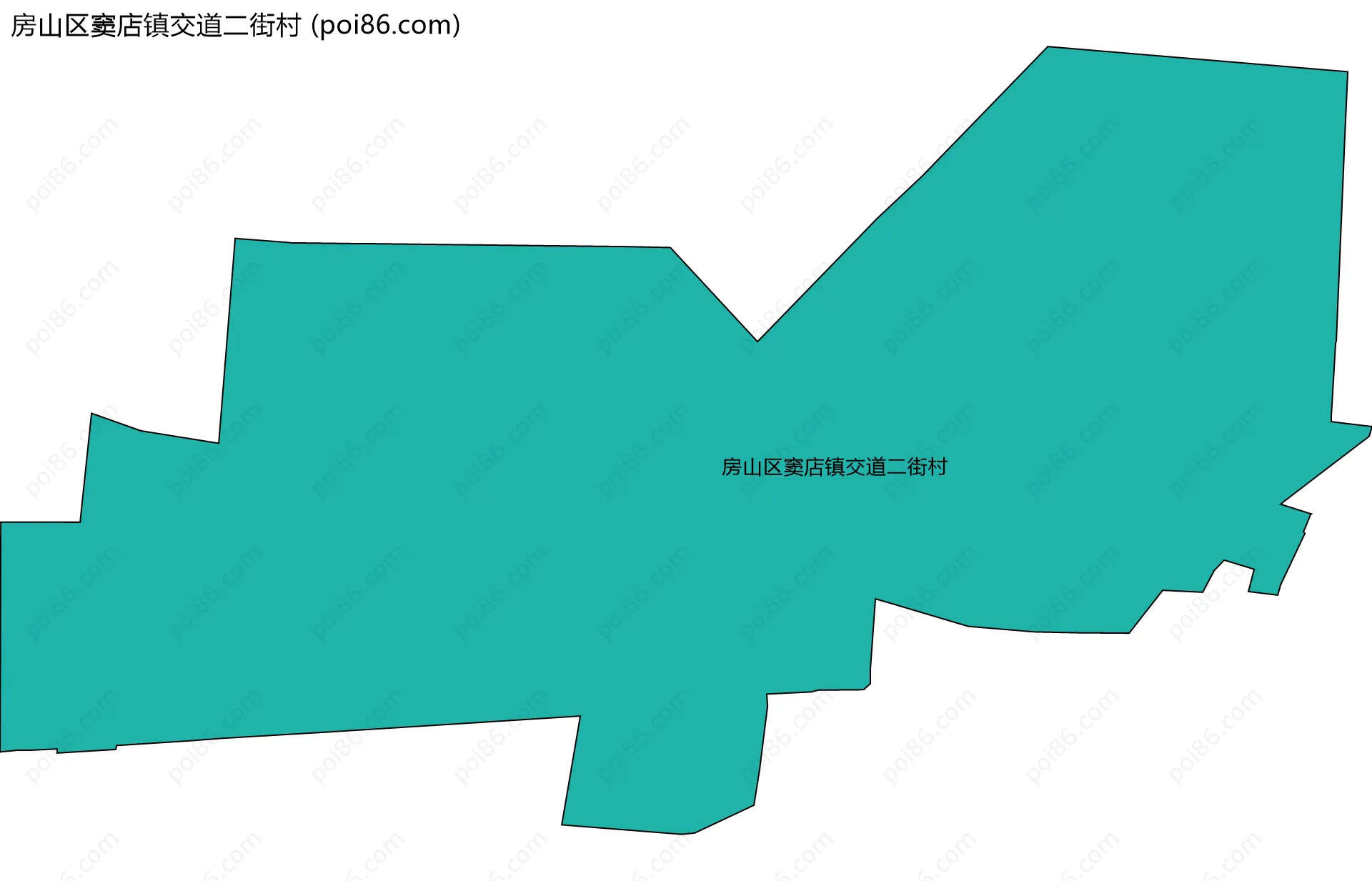 房山区窦店镇交道二街村边界地图