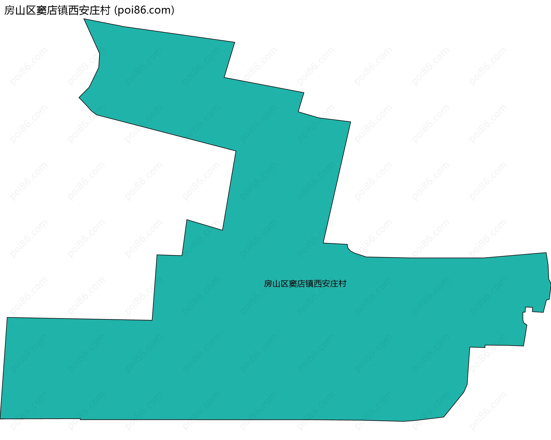 房山区窦店镇西安庄村边界地图