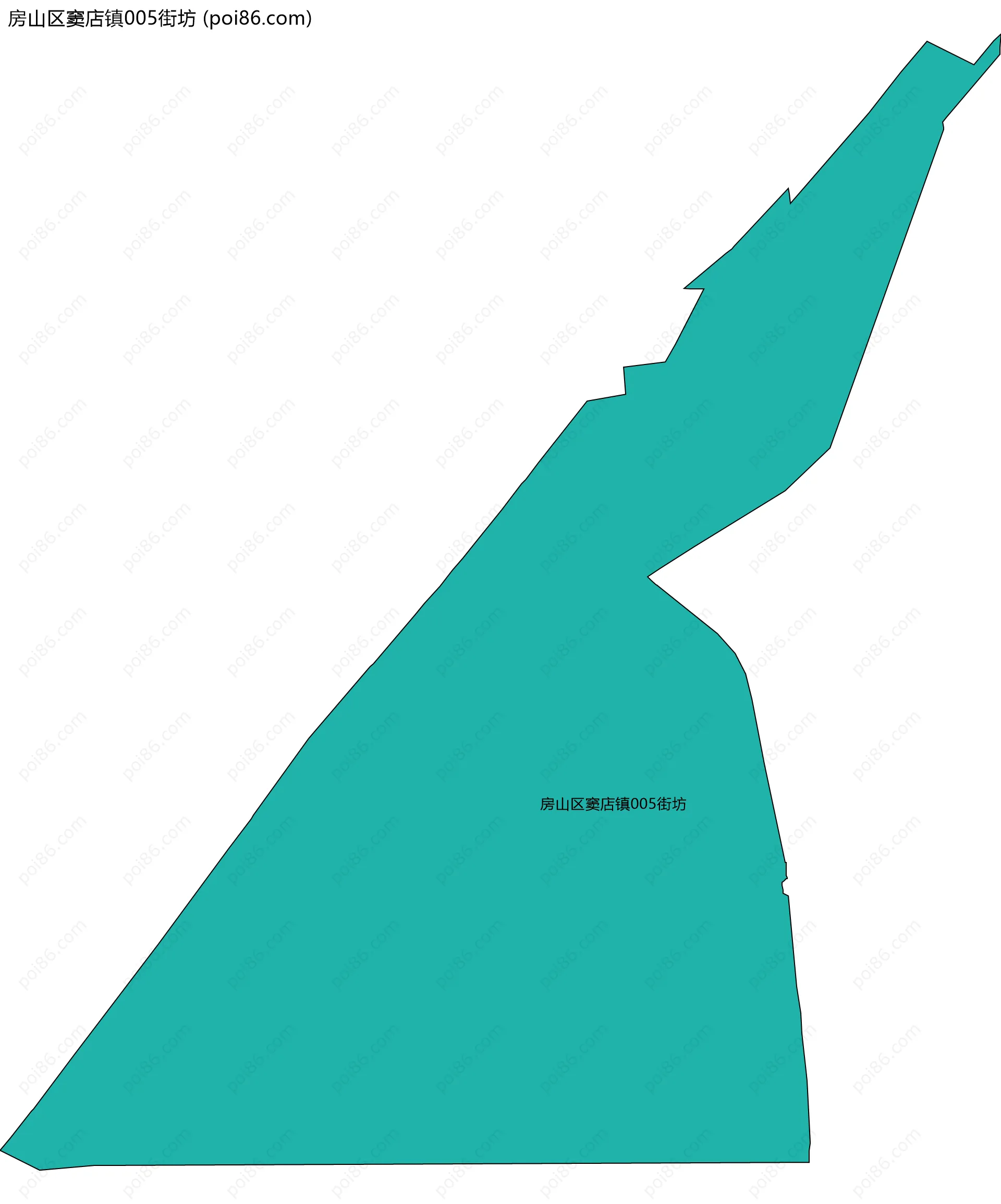 房山区窦店镇005街坊边界地图