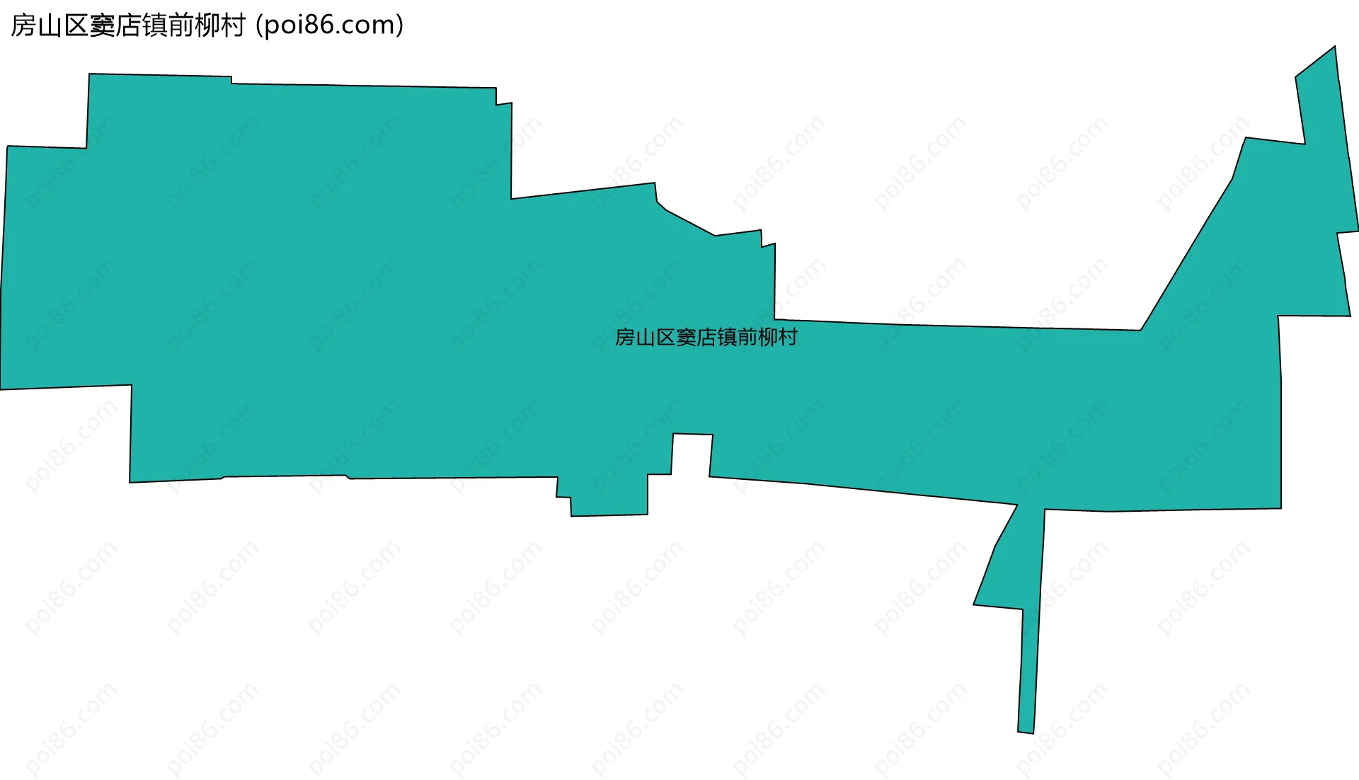 房山区窦店镇前柳村边界地图