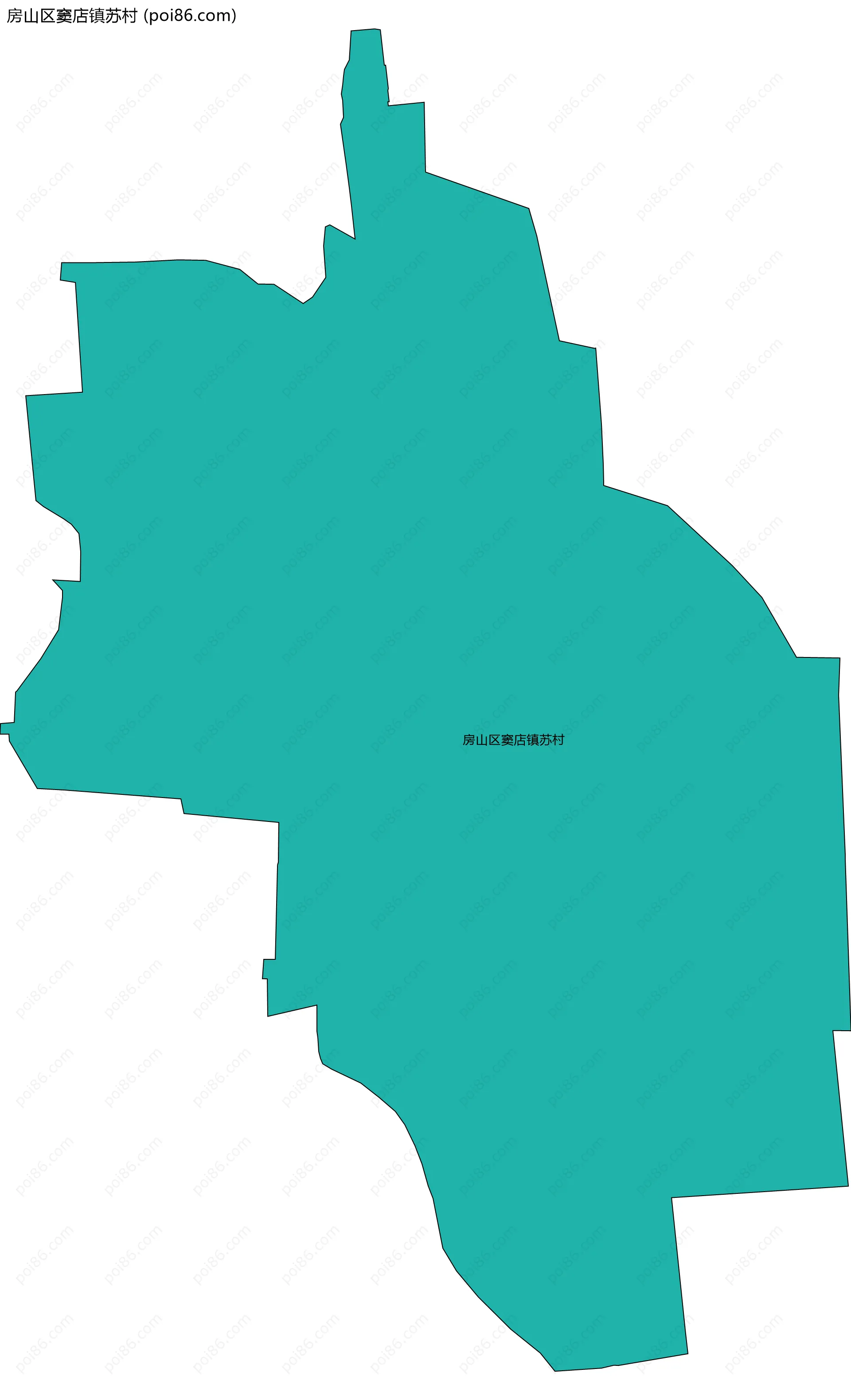 房山区窦店镇苏村边界地图