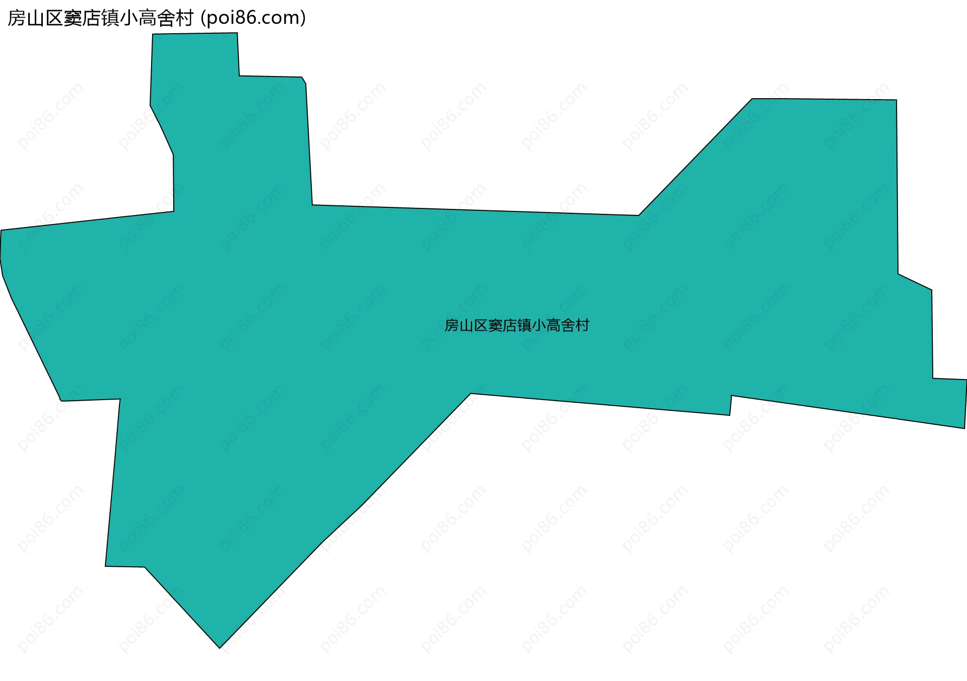 房山区窦店镇小高舍村边界地图