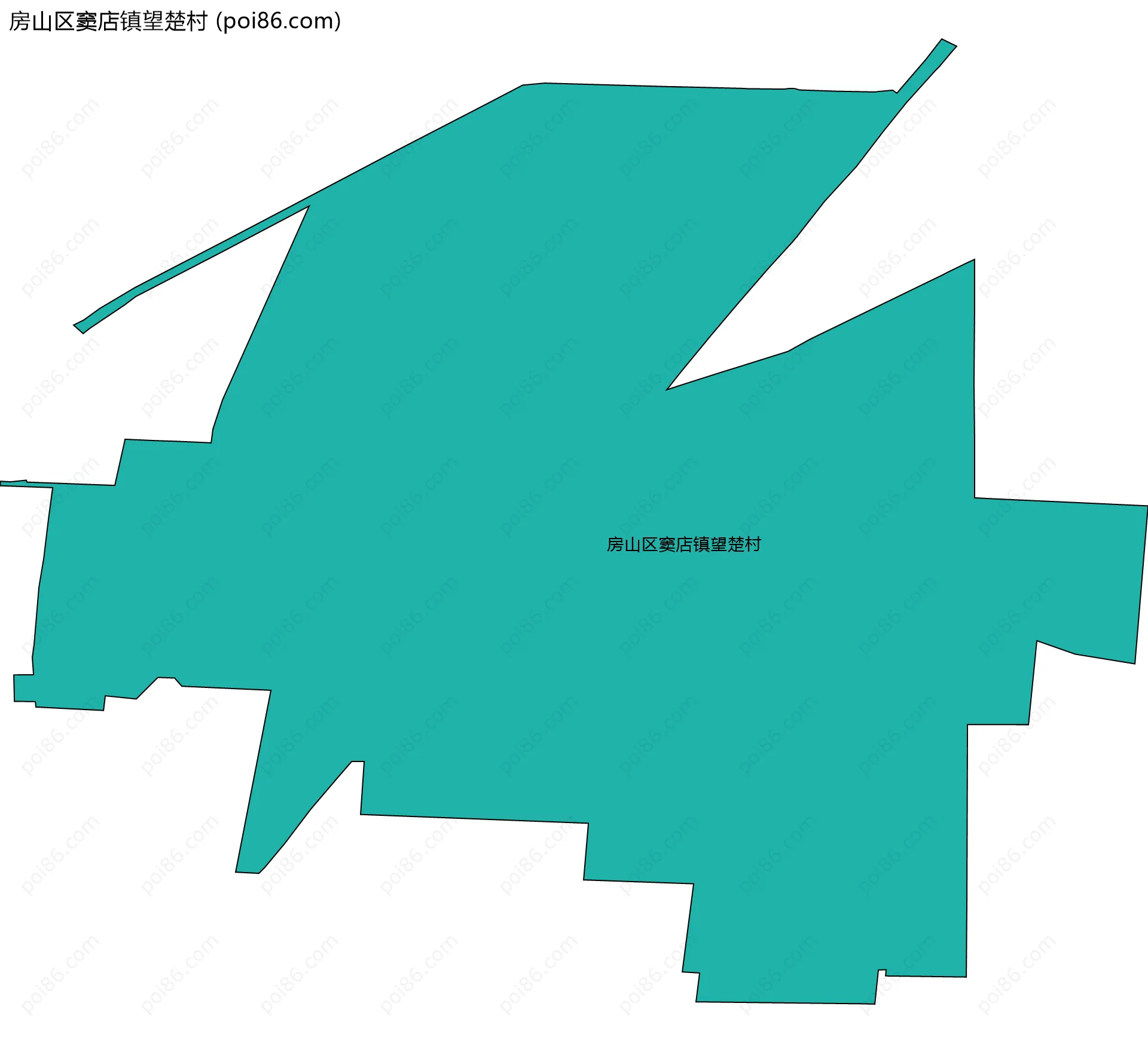 房山区窦店镇望楚村边界地图