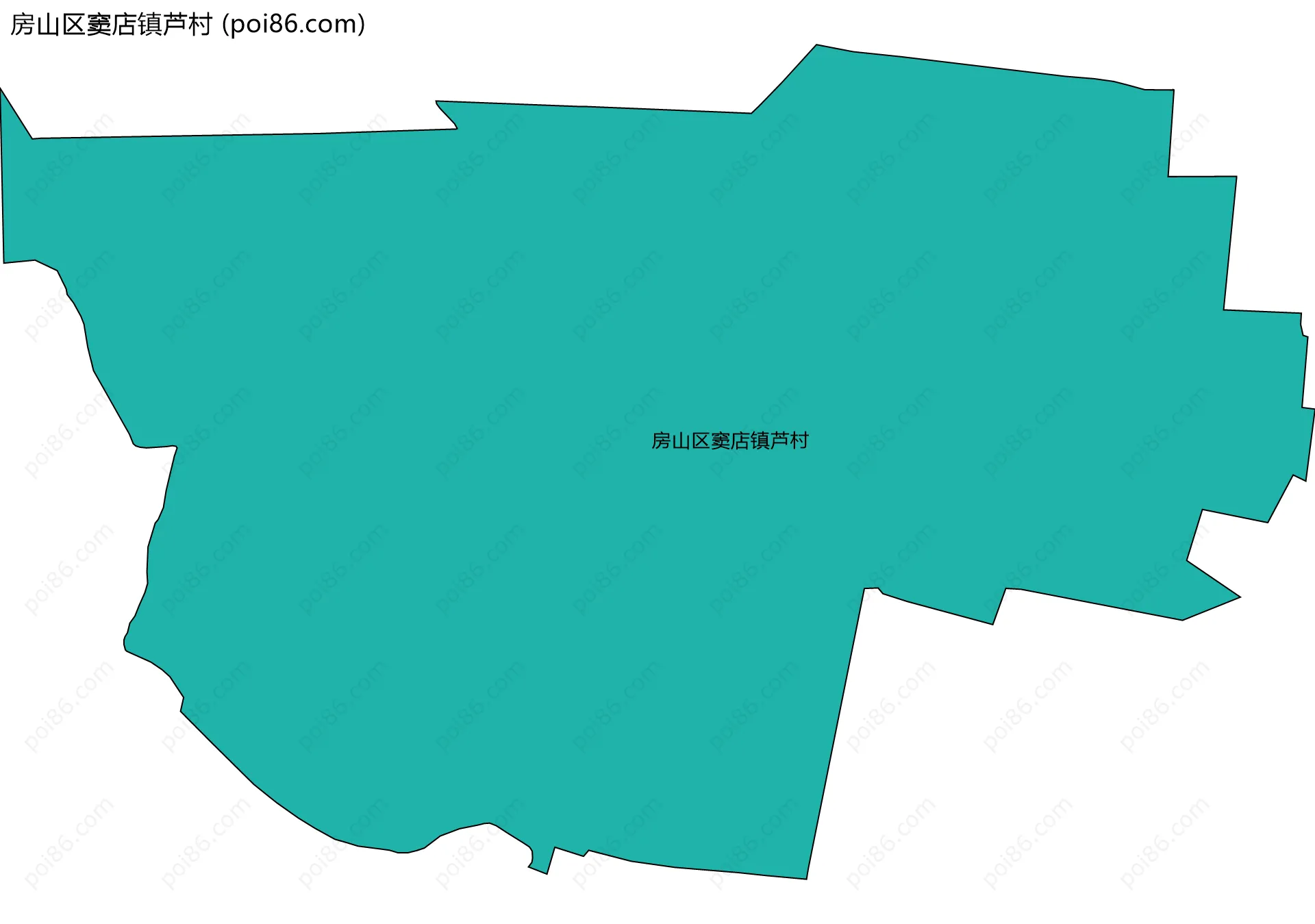 房山区窦店镇芦村边界地图