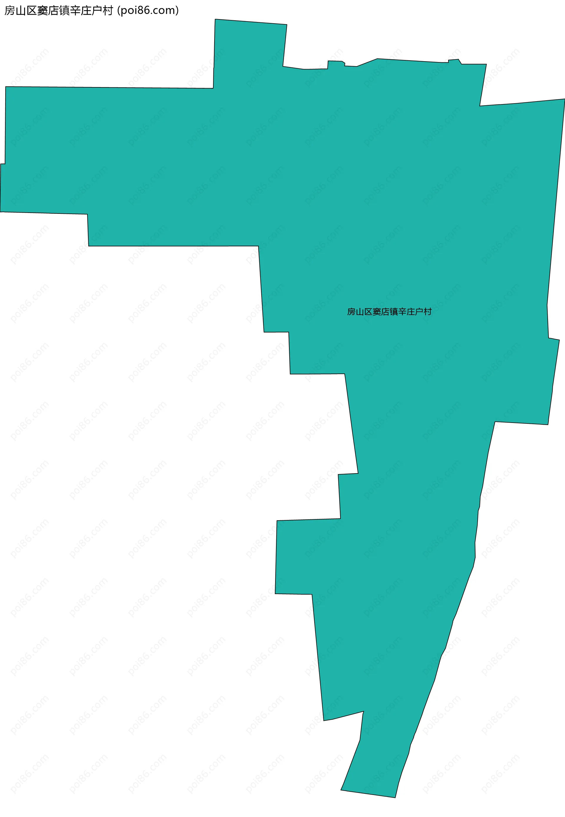 房山区窦店镇辛庄户村边界地图
