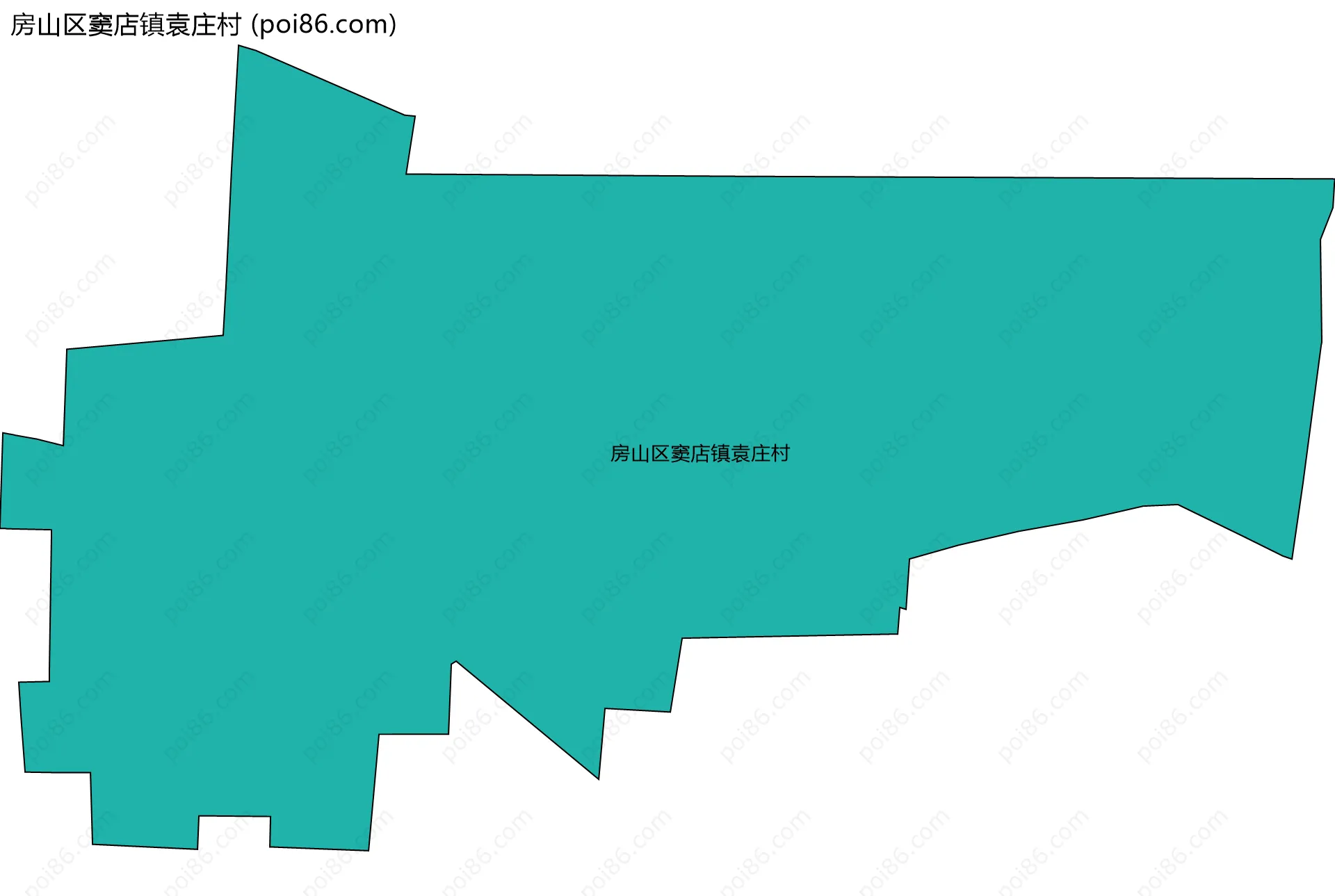 房山区窦店镇袁庄村边界地图