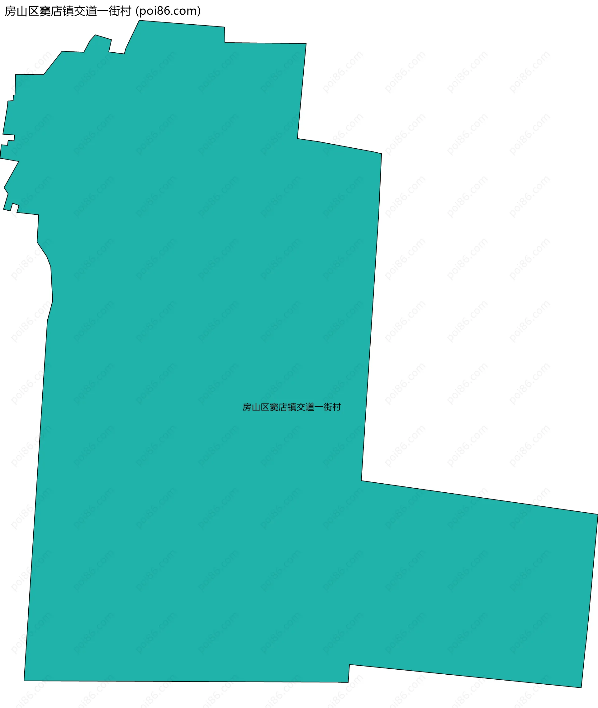 房山区窦店镇交道一街村边界地图