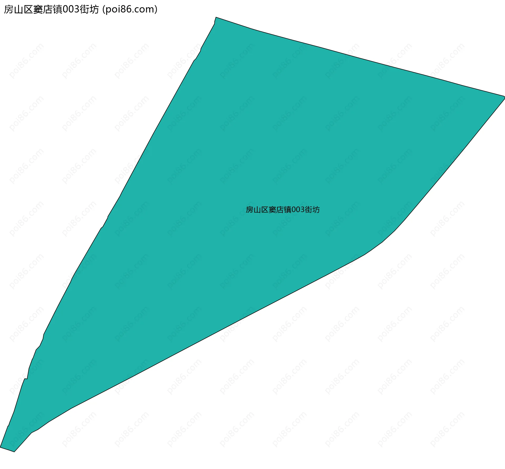 房山区窦店镇003街坊边界地图