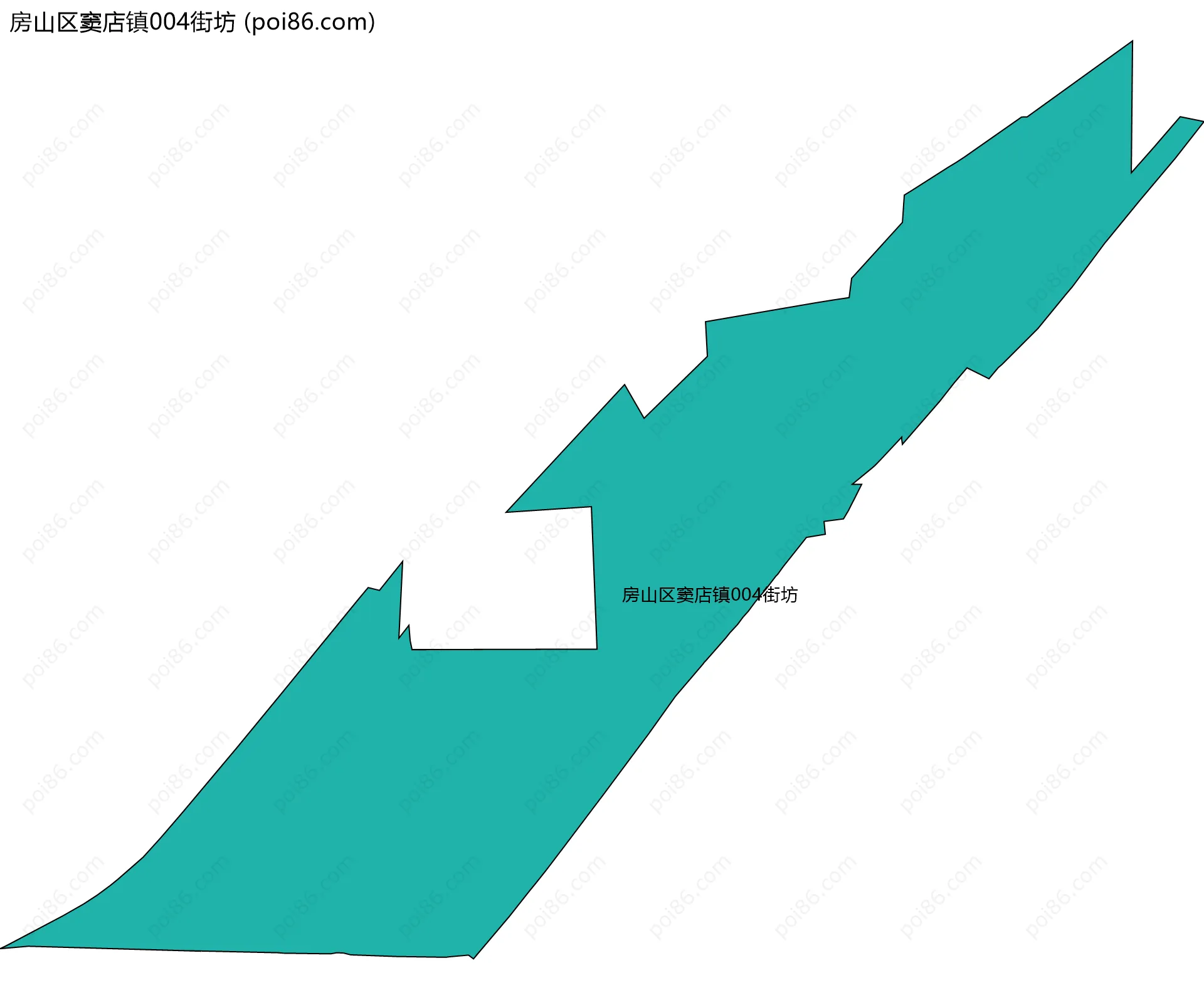 房山区窦店镇004街坊边界地图