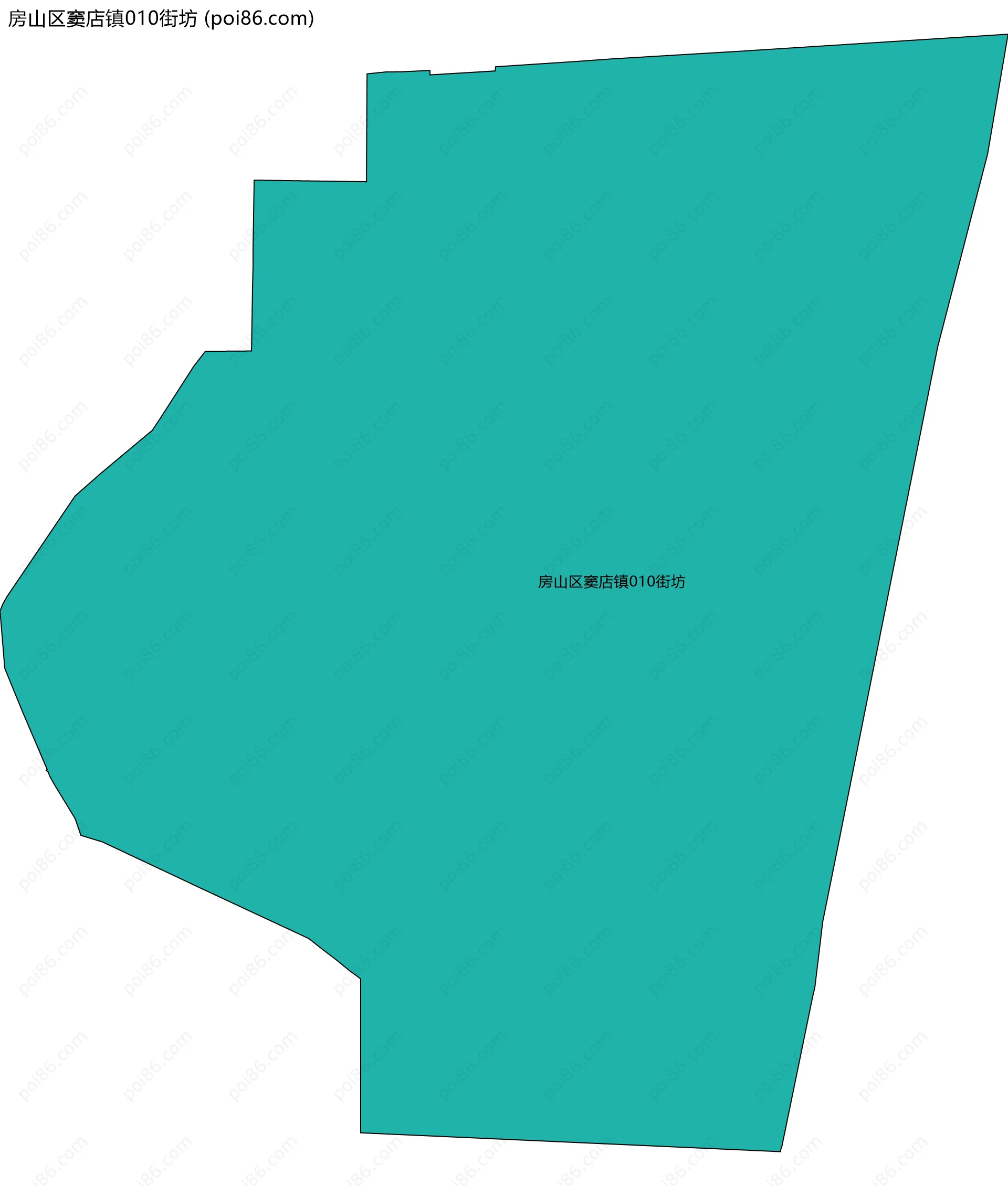 房山区窦店镇010街坊边界地图