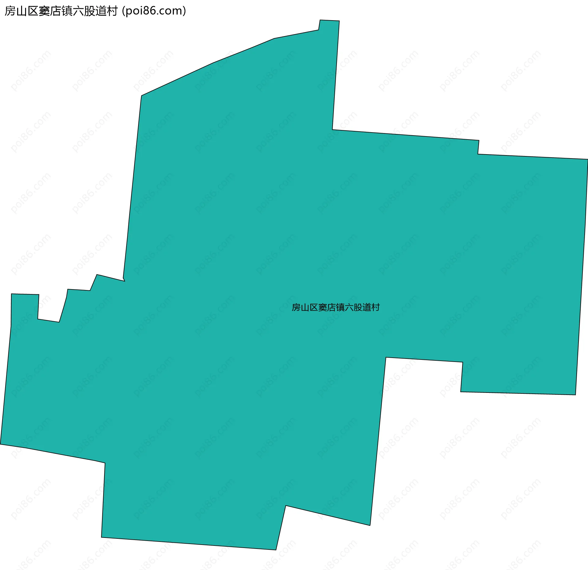房山区窦店镇六股道村边界地图