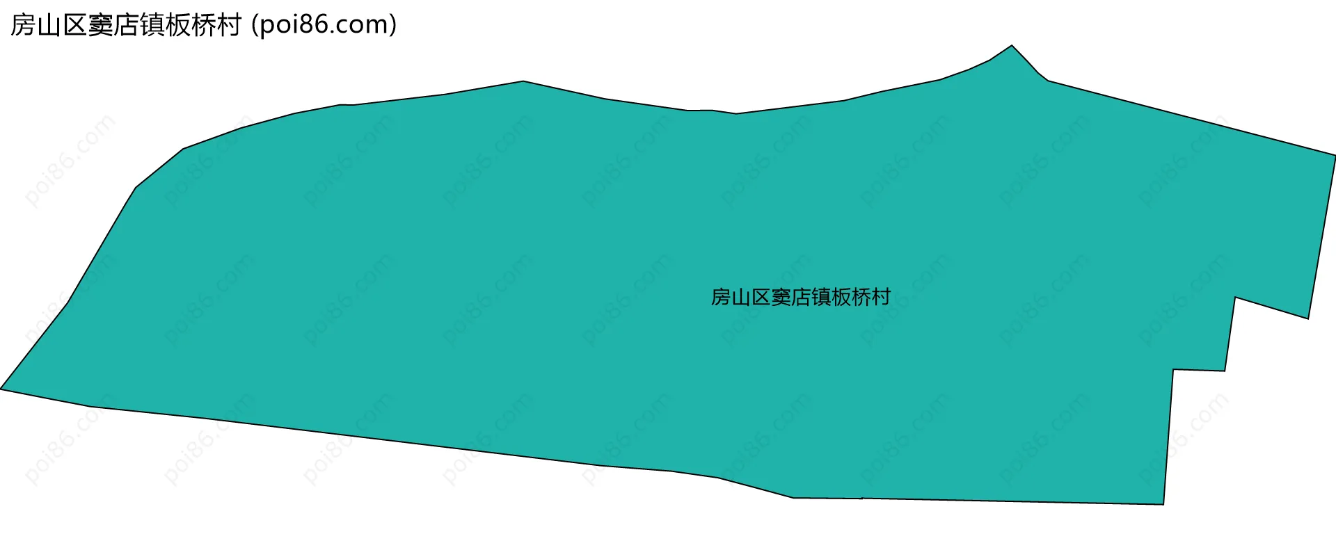 房山区窦店镇板桥村边界地图