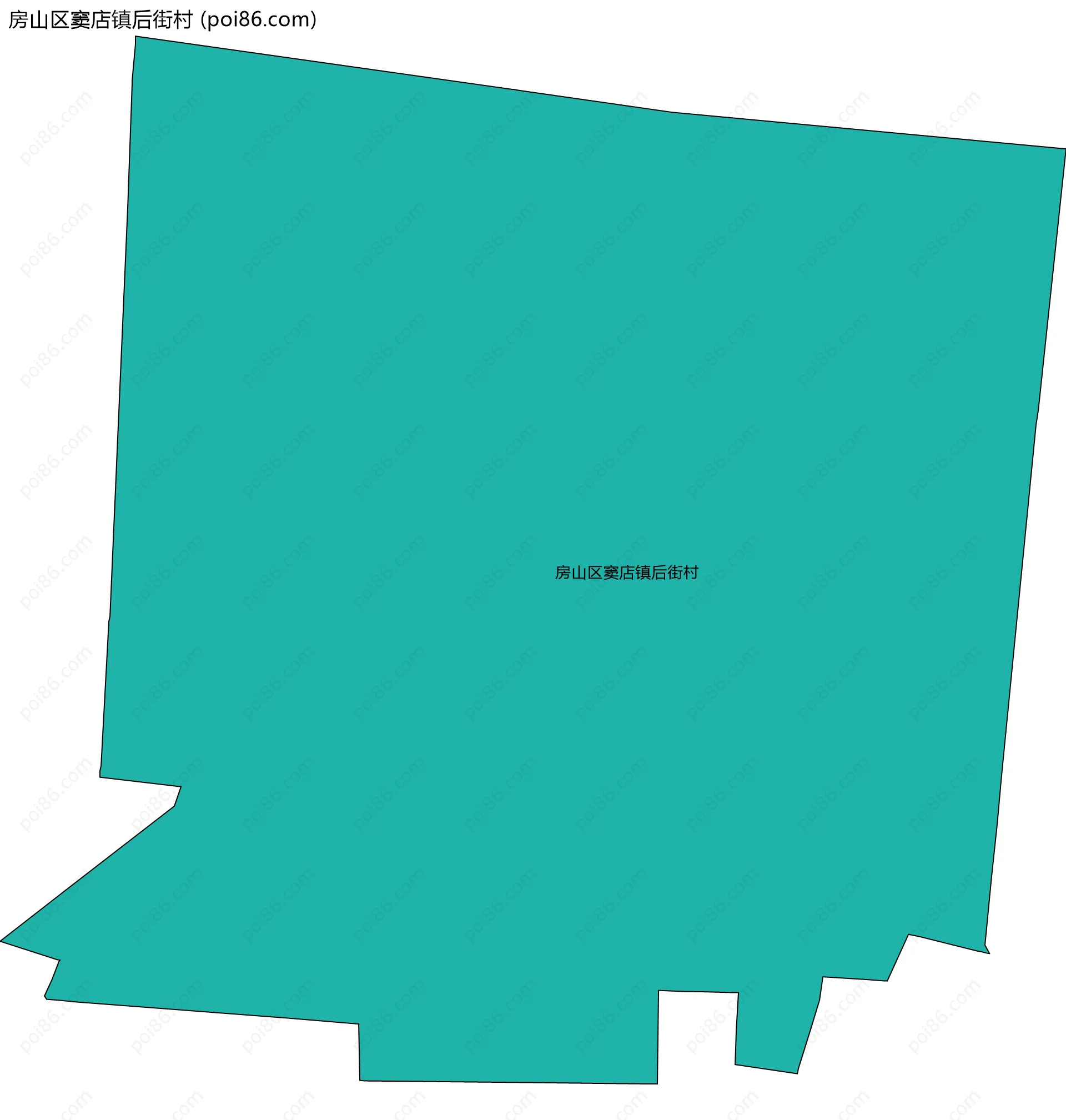 房山区窦店镇后街村边界地图