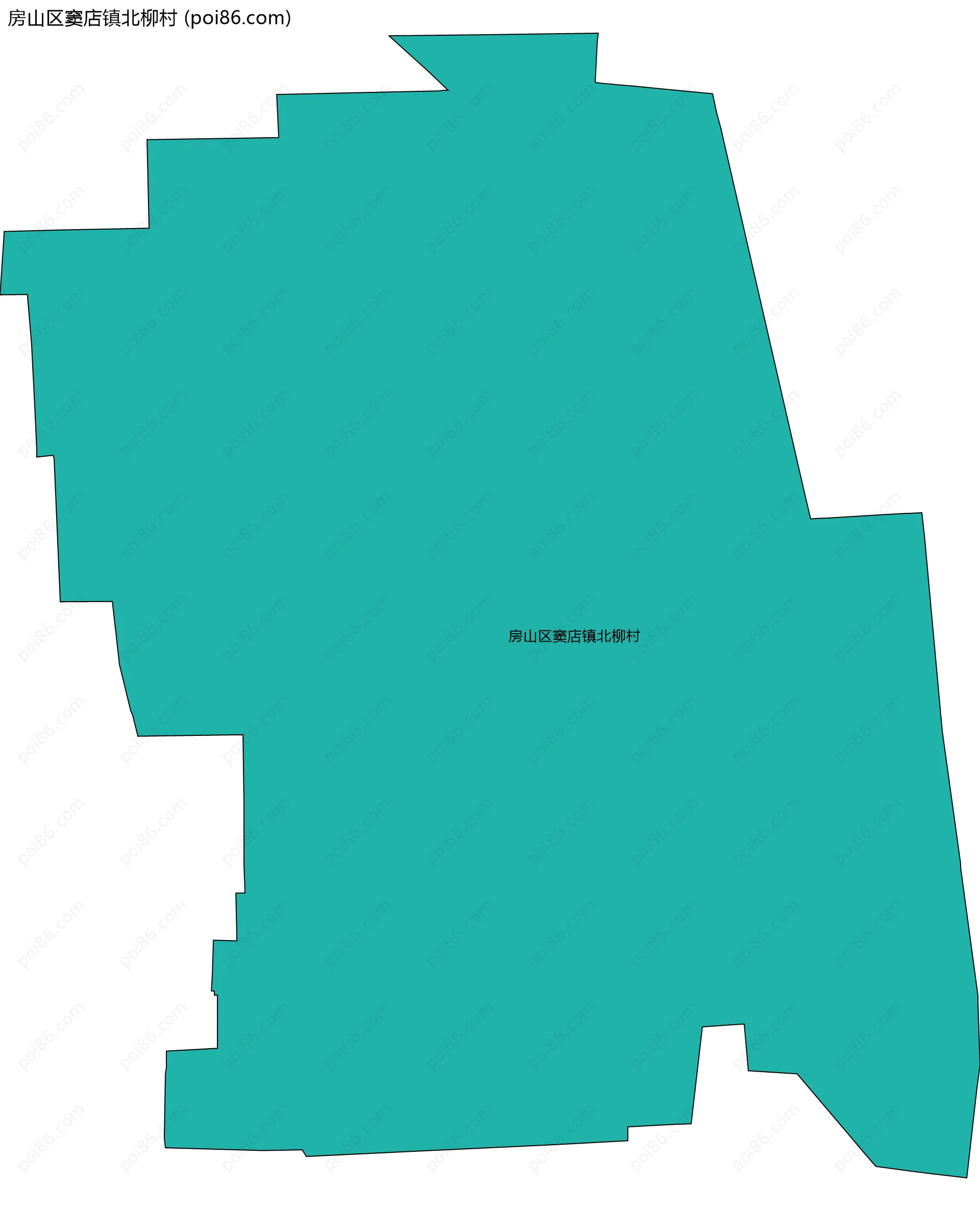 房山区窦店镇北柳村边界地图